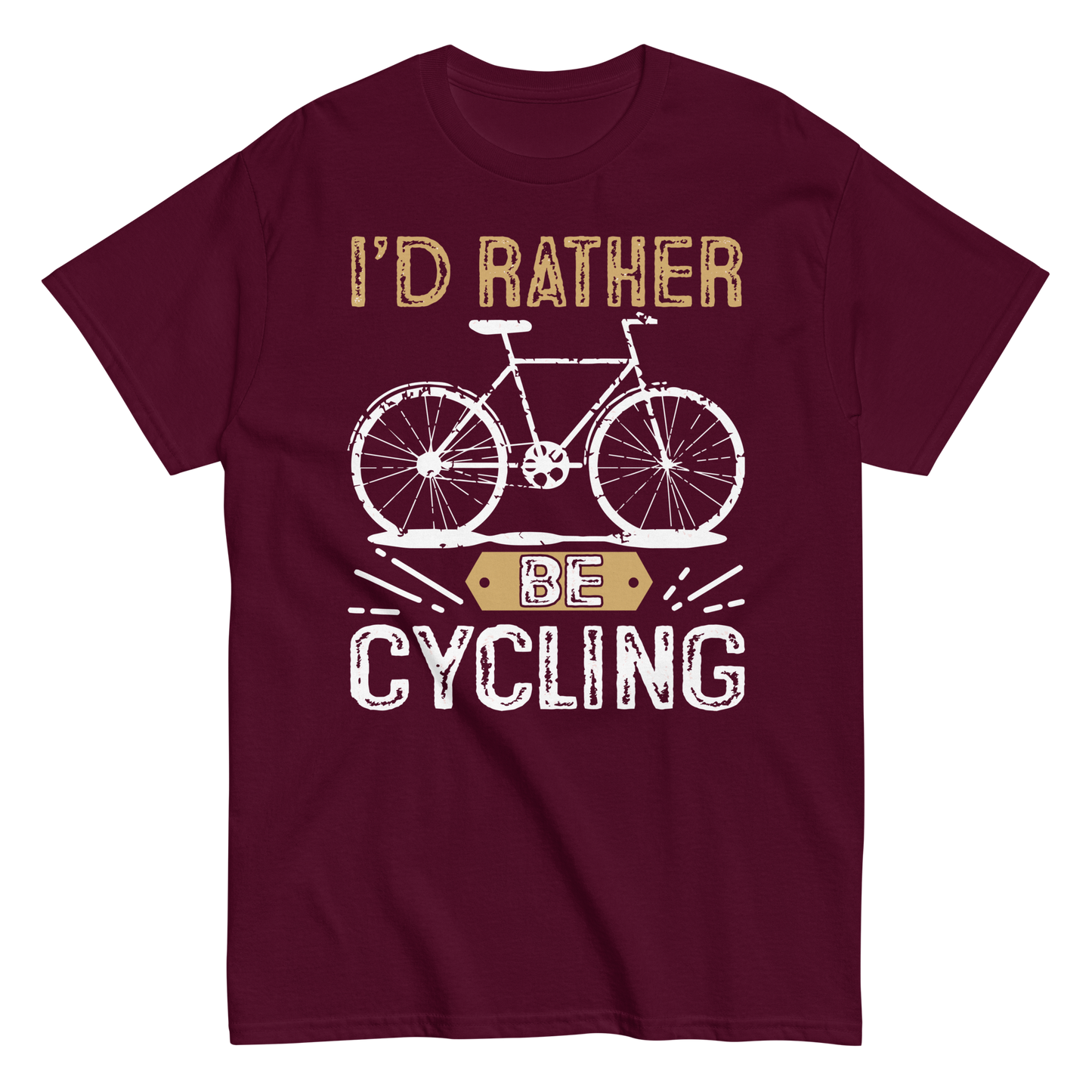 I'D RATHER BE CYCLING unisex t-shirt