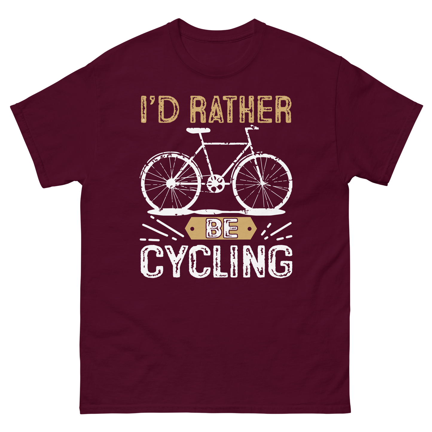 I'D RATHER BE CYCLING unisex t-shirt