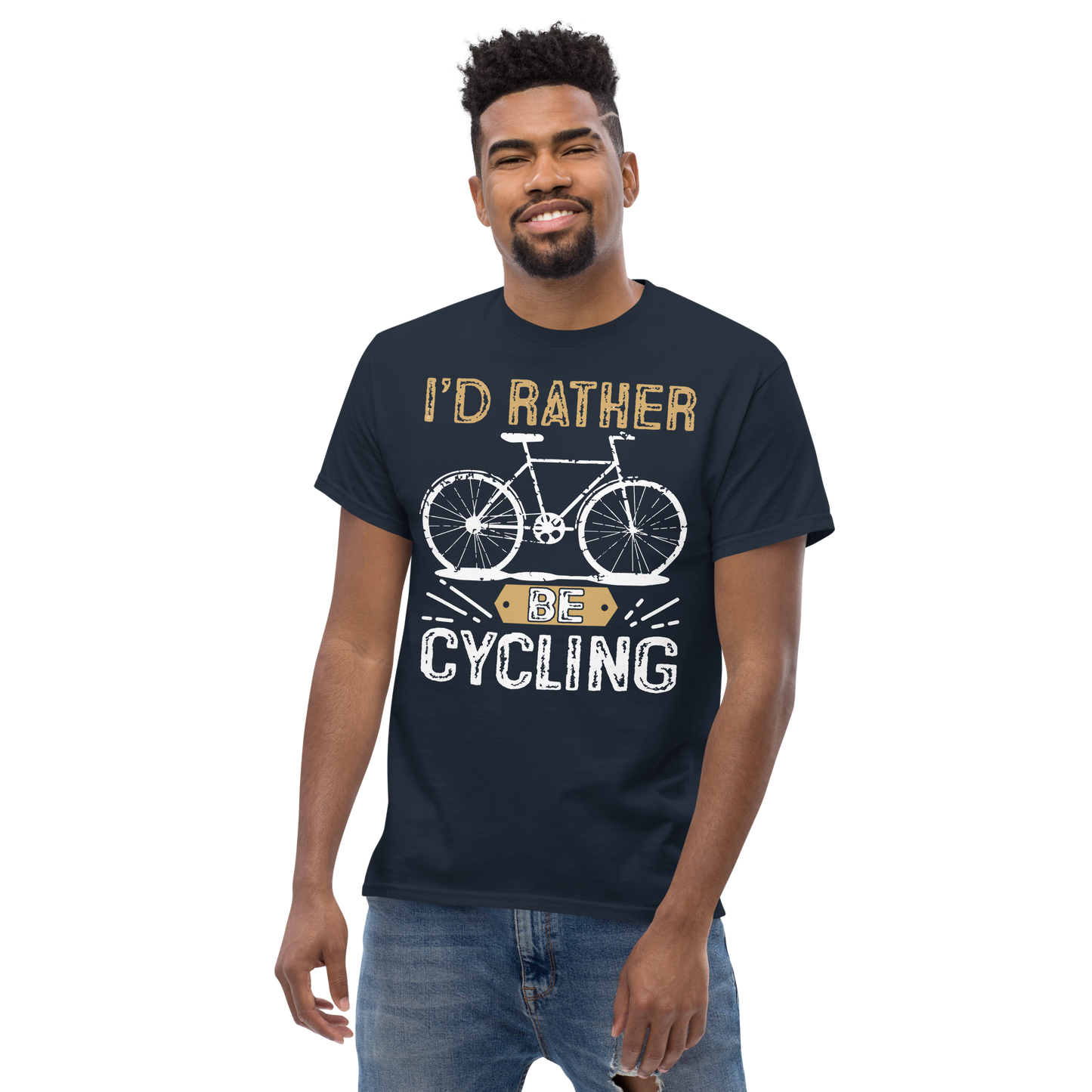 I'D RATHER BE CYCLING unisex t-shirt