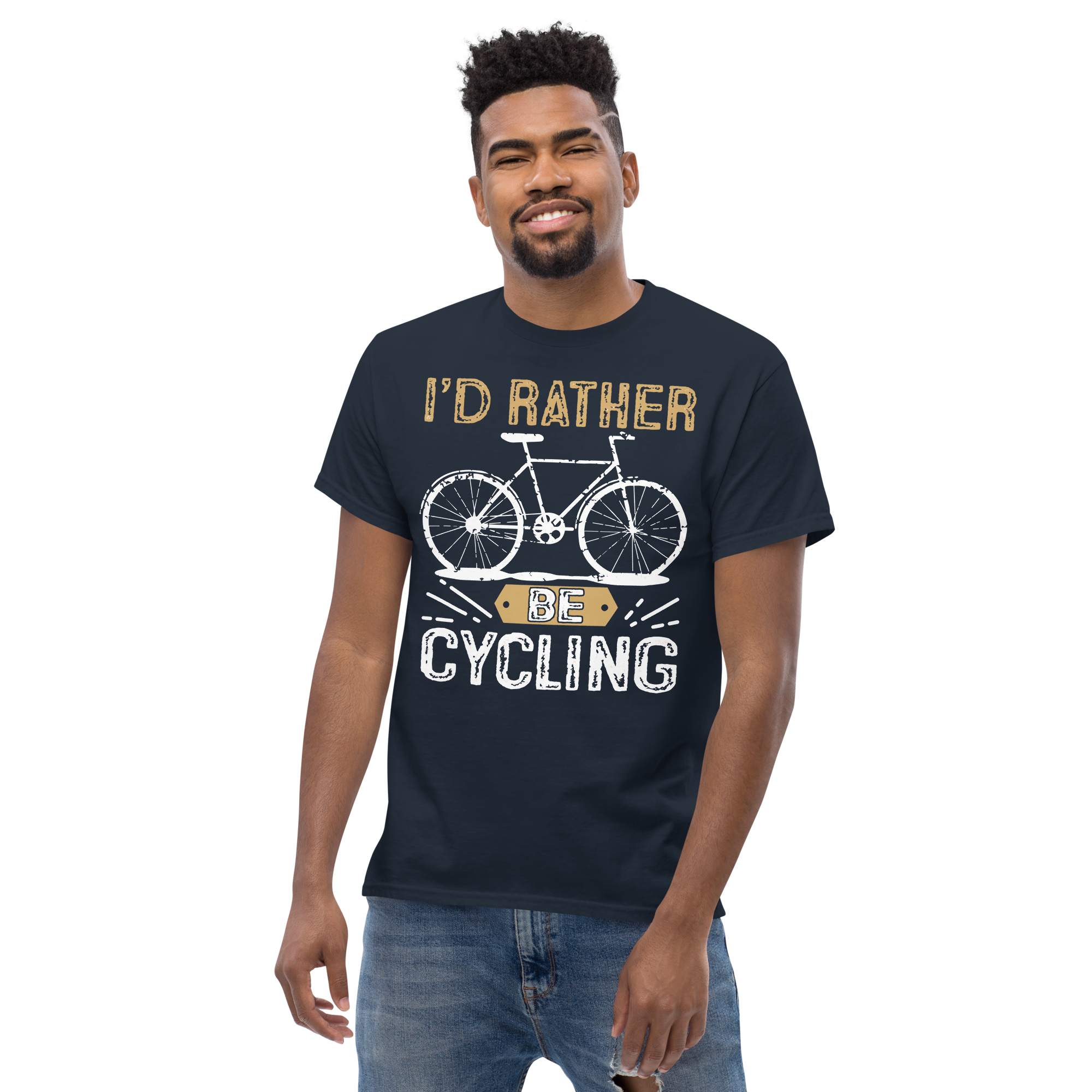 I'D RATHER BE CYCLING unisex t-shirt