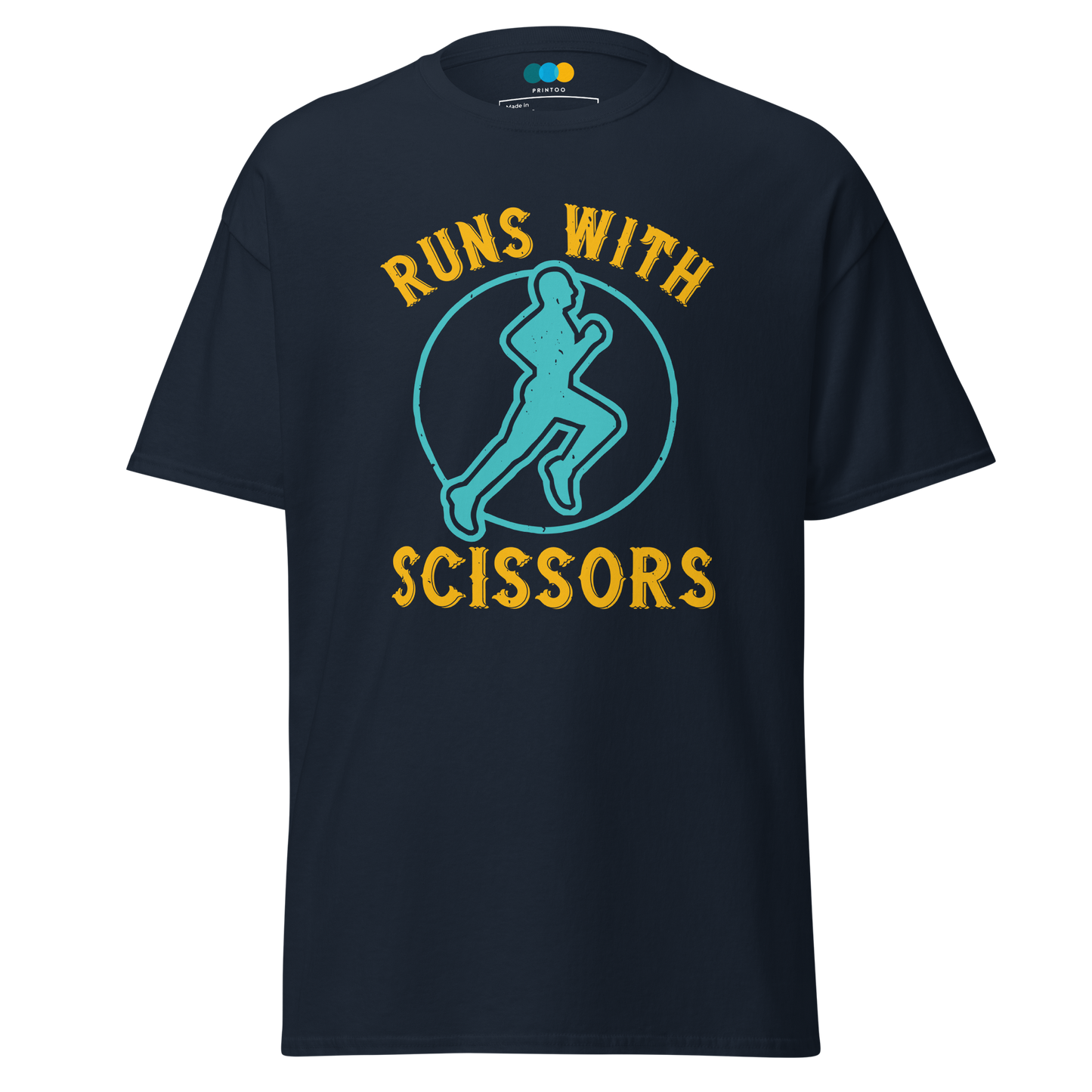 RUNS /w SCISSORS unisex running t-shirt