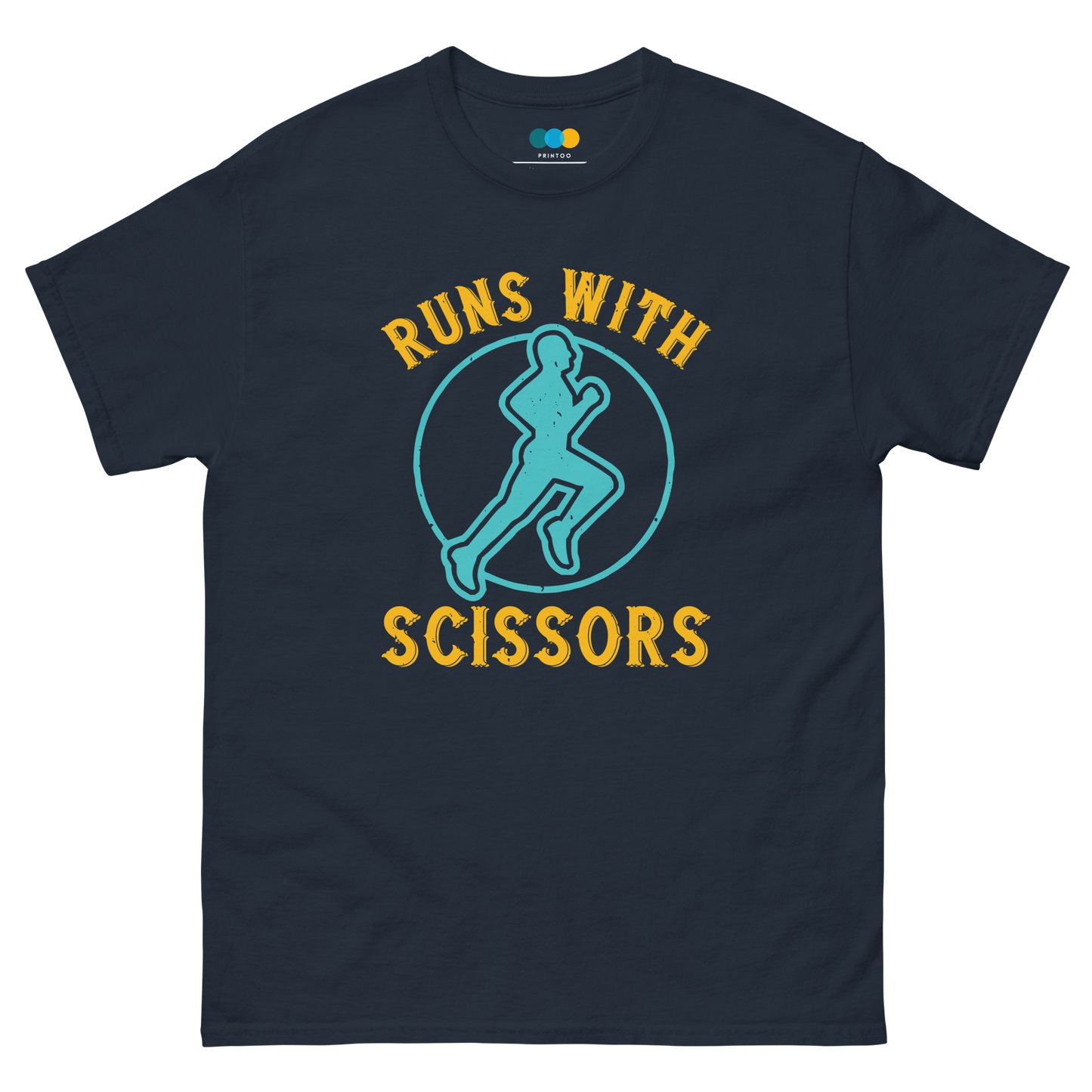 RUNS /w SCISSORS unisex running t-shirt