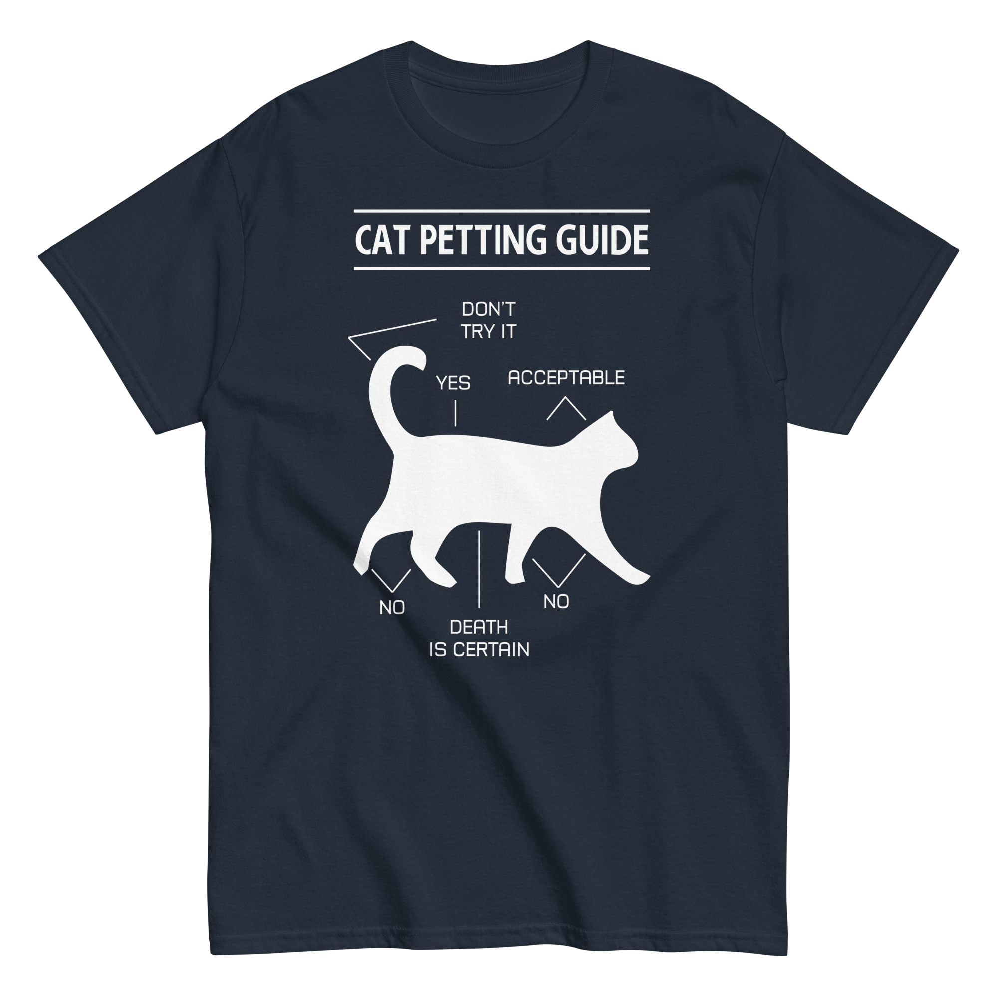 CAT PETTING GUIDE unisex t-shirt