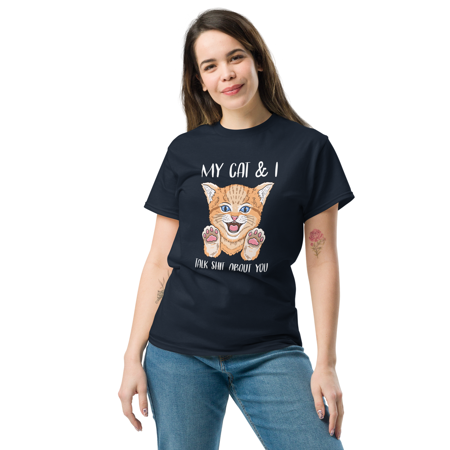 MY CAT & I Cat series unisex cotton t-shirt