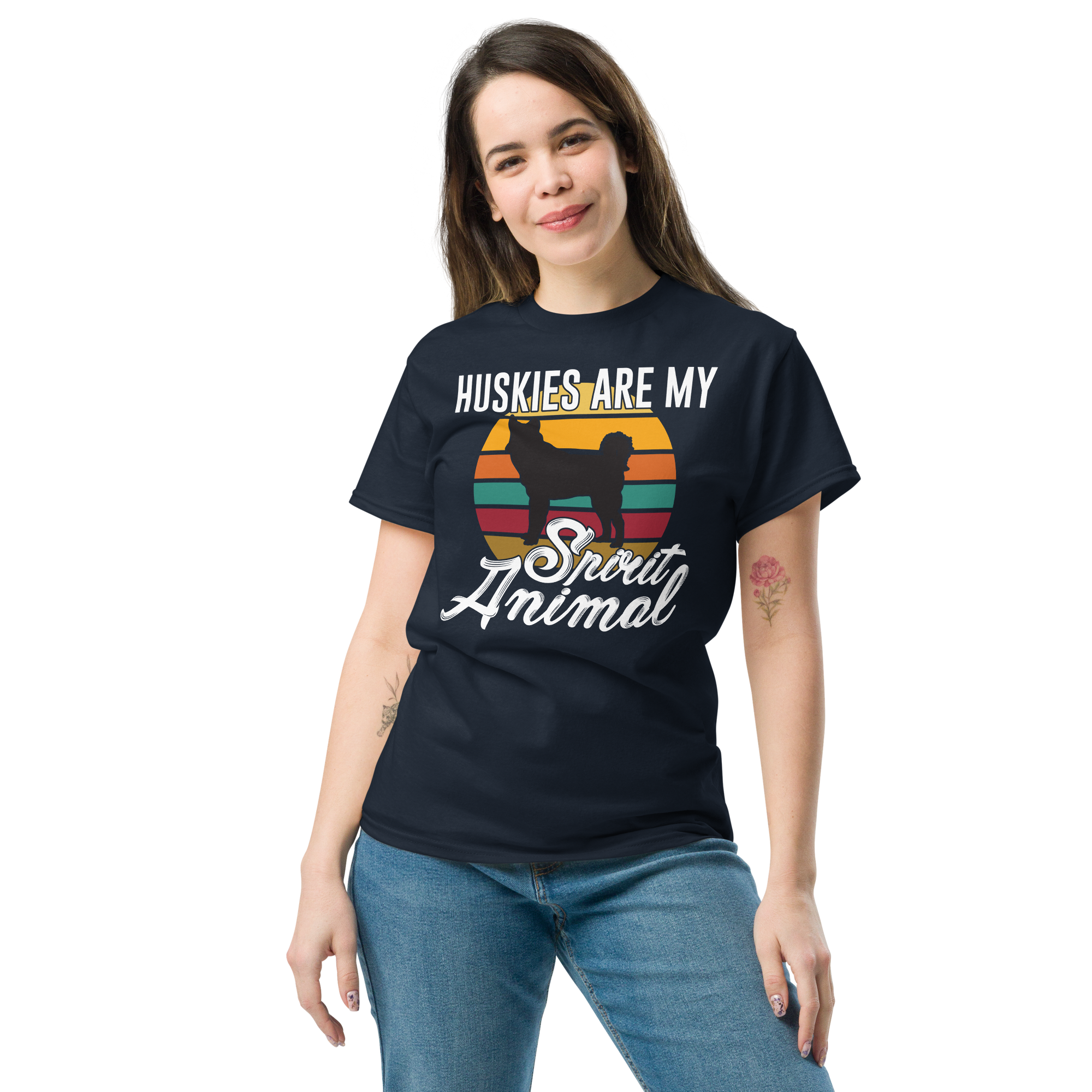 HUSKIES ARE MY SPIRIT ANIMAL unisex t-shirt