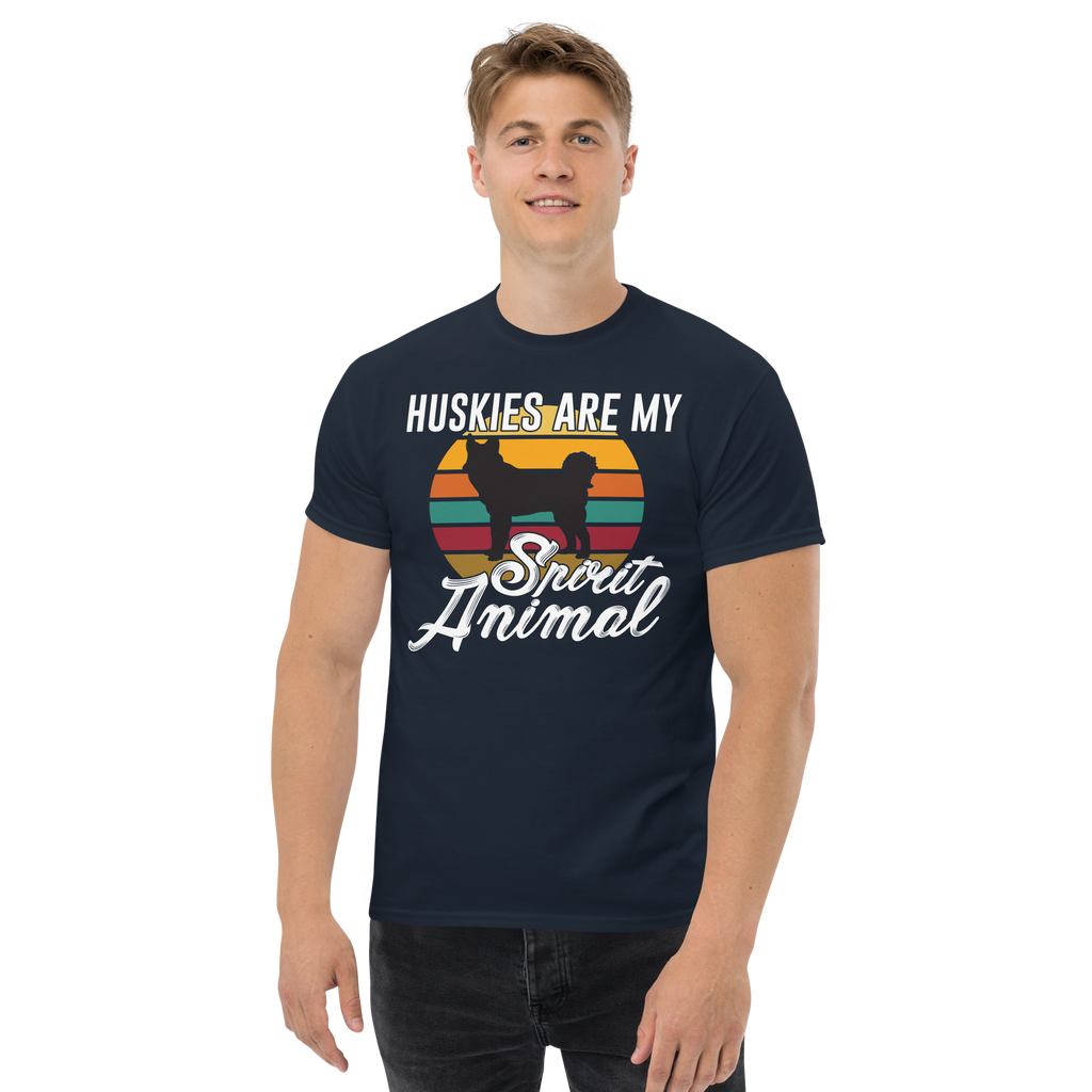 HUSKIES ARE MY SPIRIT ANIMAL unisex t-shirt