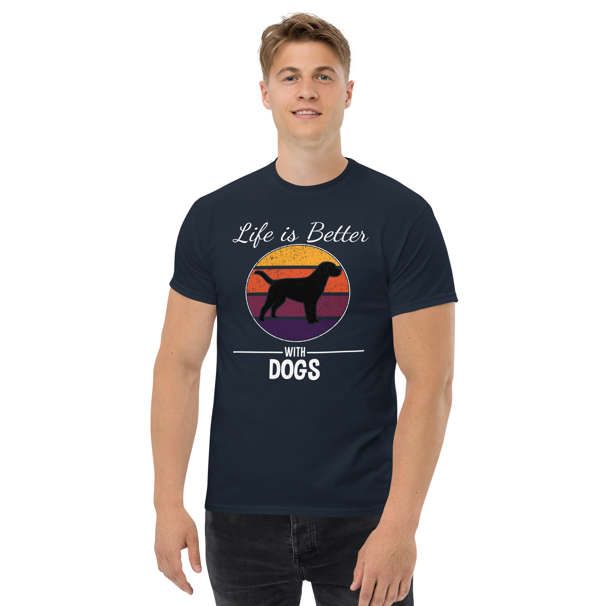 BETTER WITH DOGS unisex t-shirt