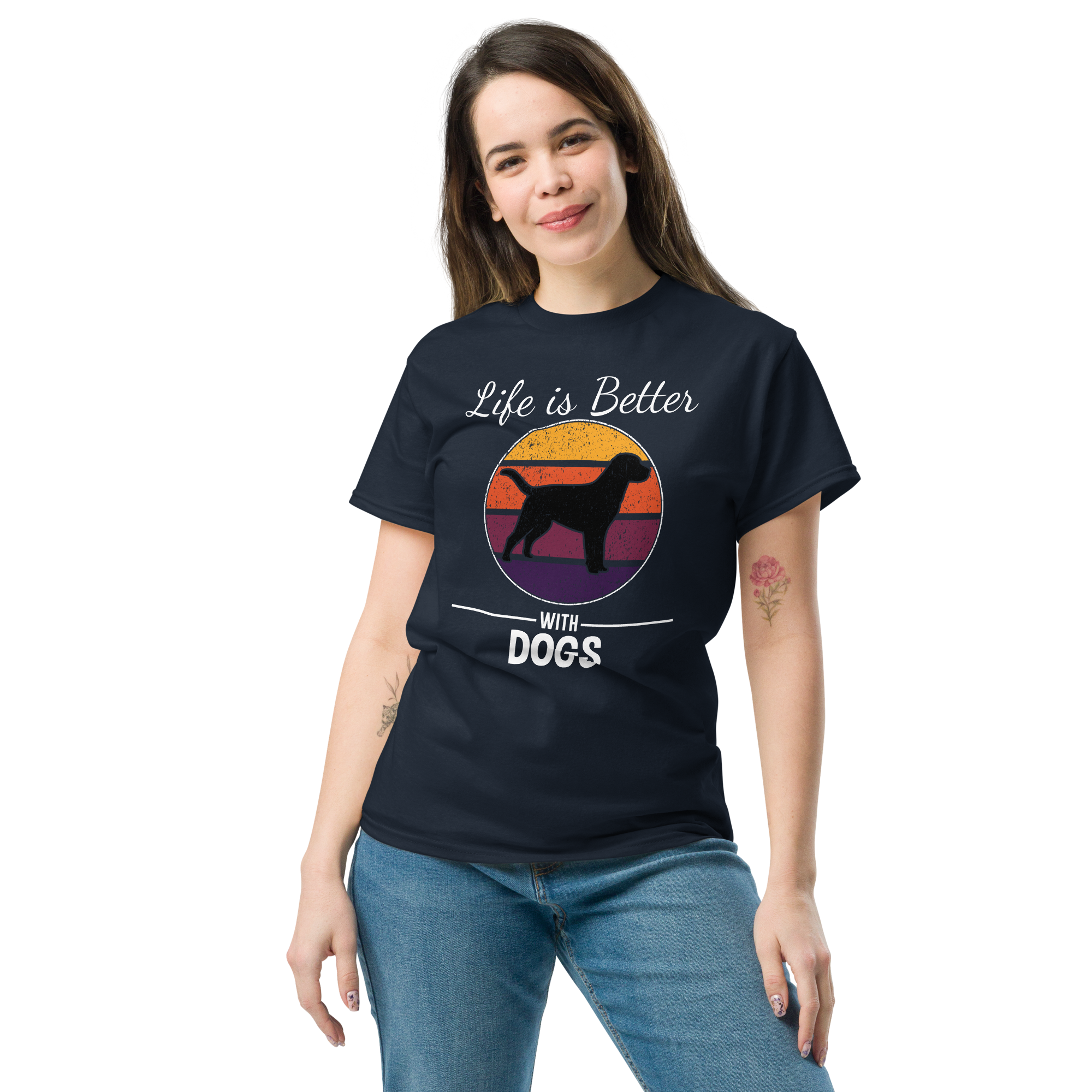 BETTER WITH DOGS unisex t-shirt