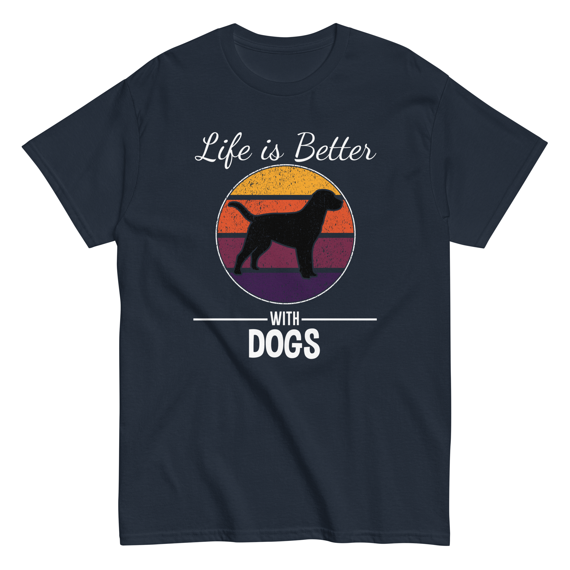 BETTER WITH DOGS unisex t-shirt