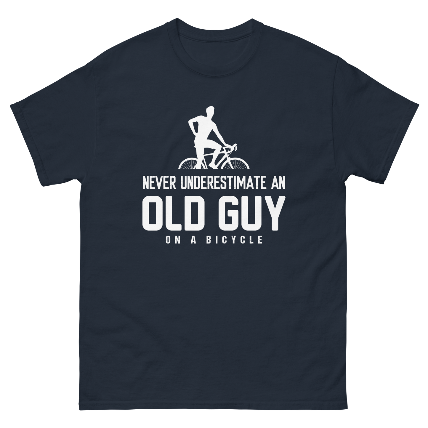 OLD GUY ON A BICYCLE unisex t-shirt