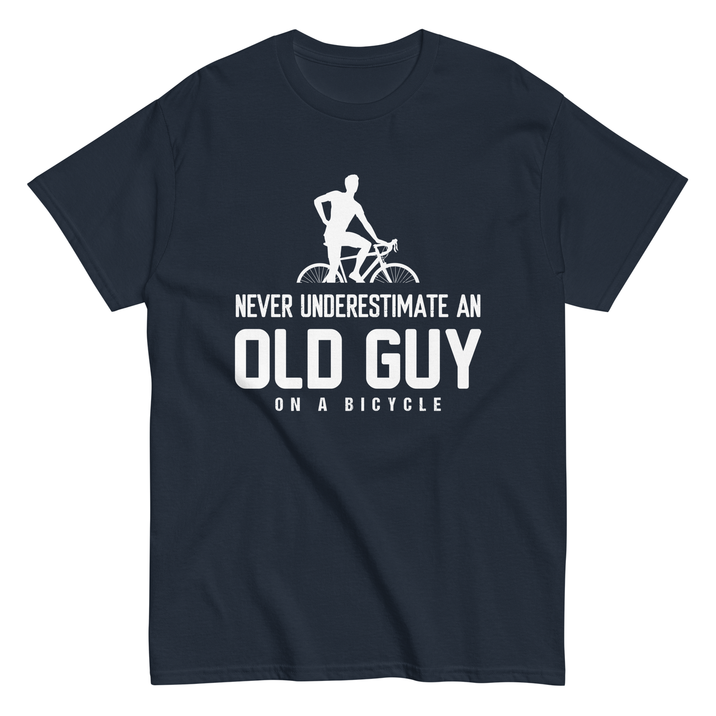 OLD GUY ON A BICYCLE unisex t-shirt