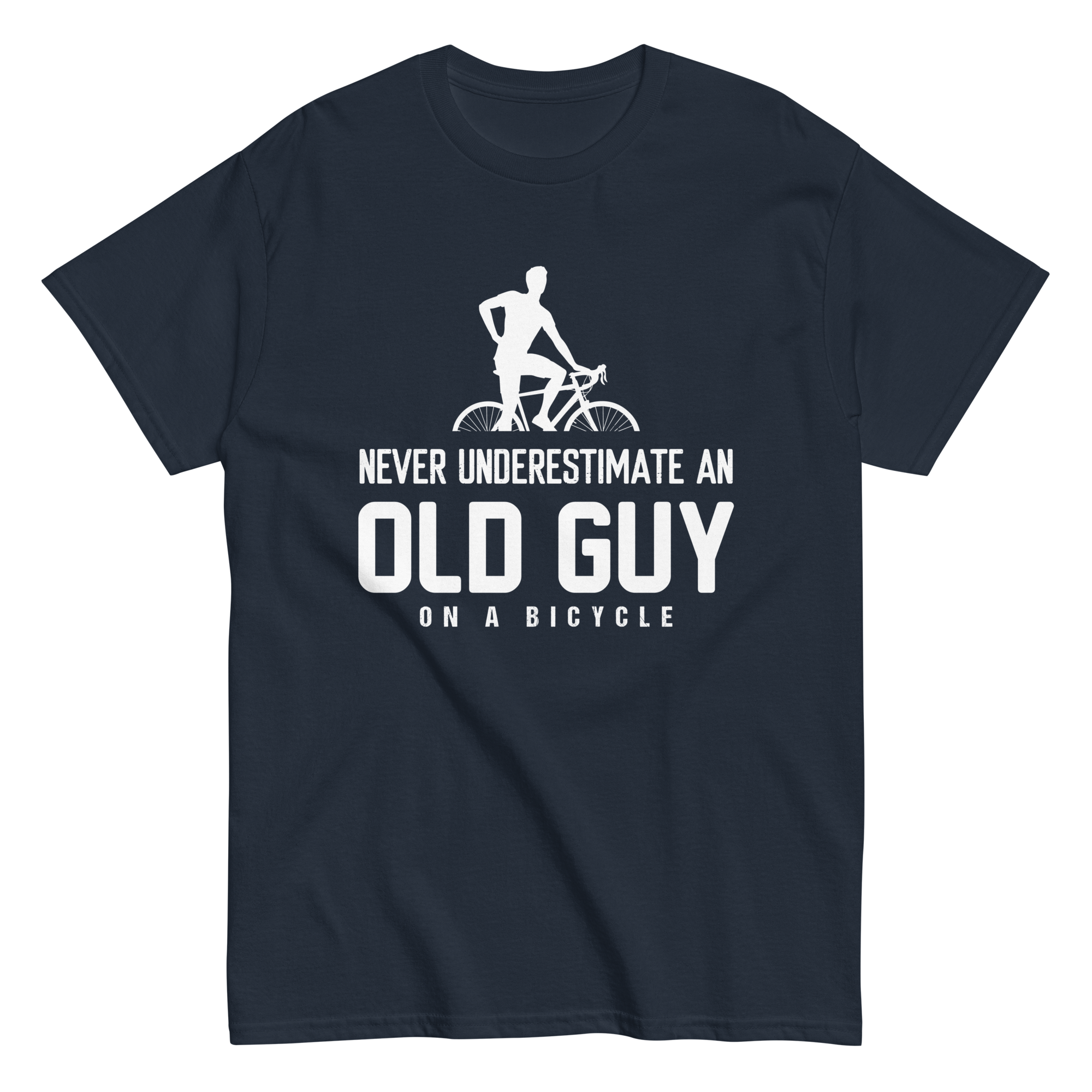 OLD GUY ON A BICYCLE unisex t-shirt
