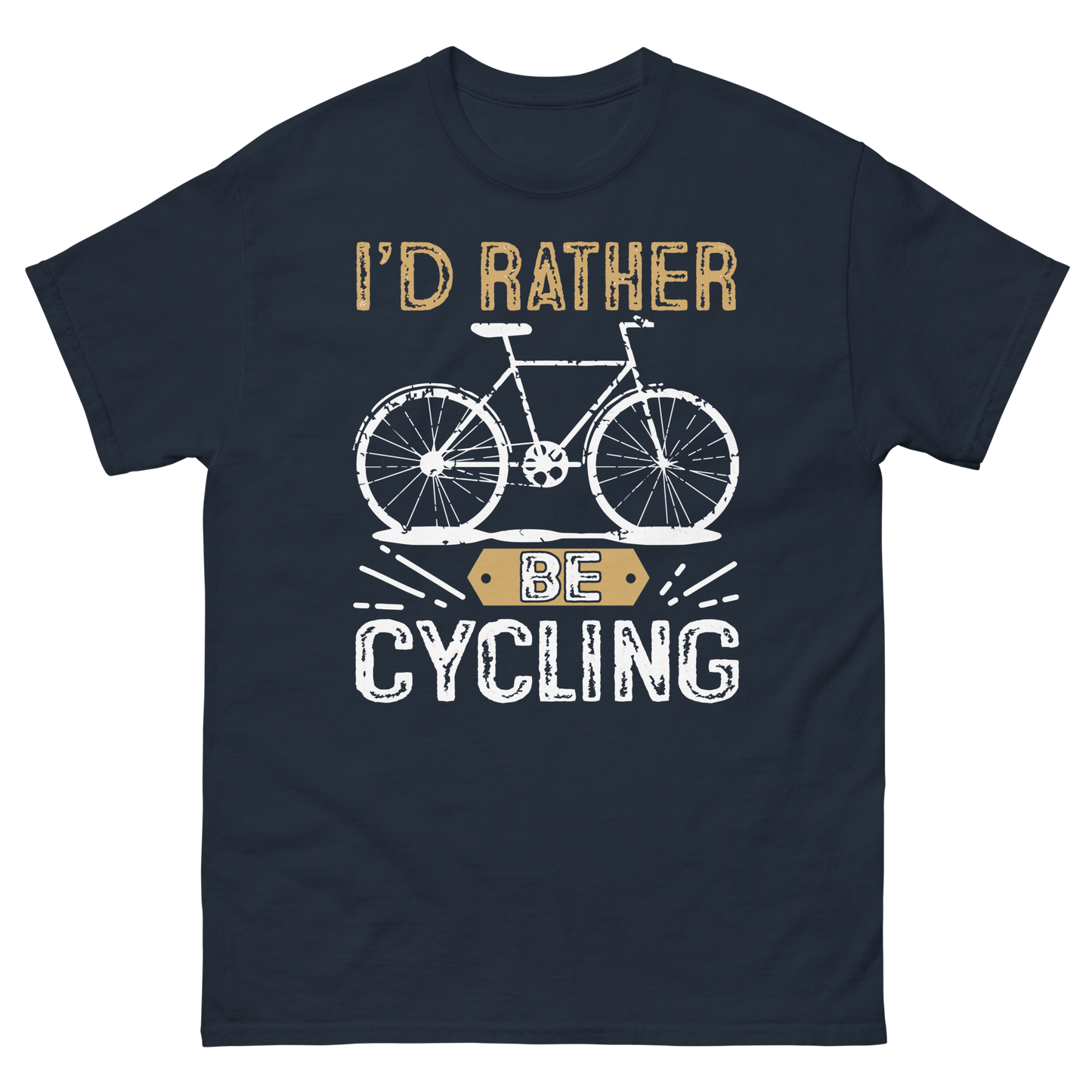 I'D RATHER BE CYCLING unisex t-shirt