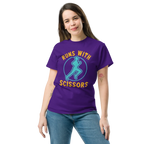 RUNS /w SCISSORS unisex t-shirt - Printoo Shop - - running, t-shirt, unisex, Unisex Classic Tee | Gildan 5000