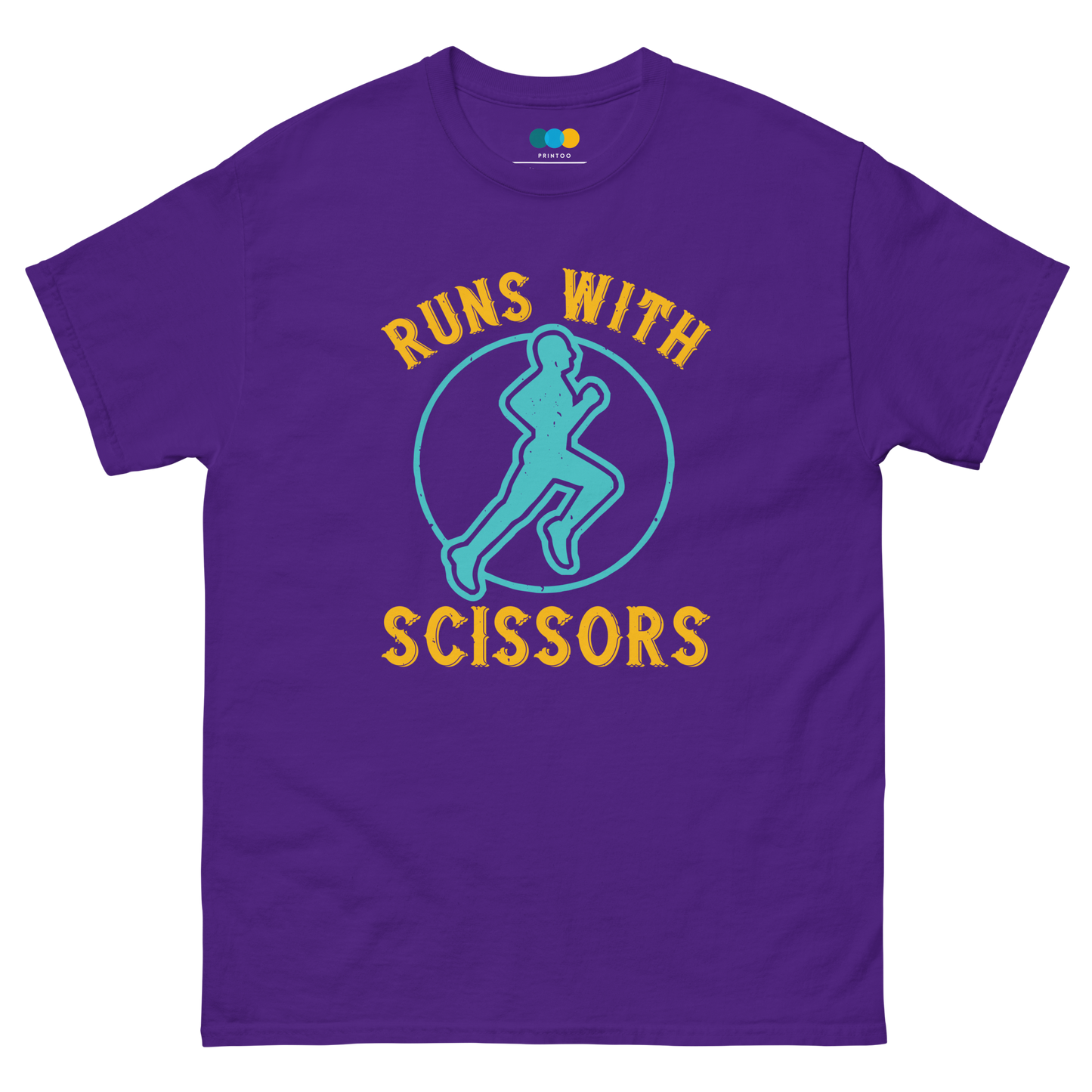 RUNS /w SCISSORS unisex running t-shirt