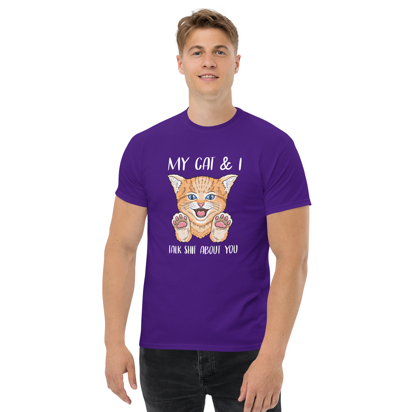 MY CAT & I Cat series unisex cotton t-shirt