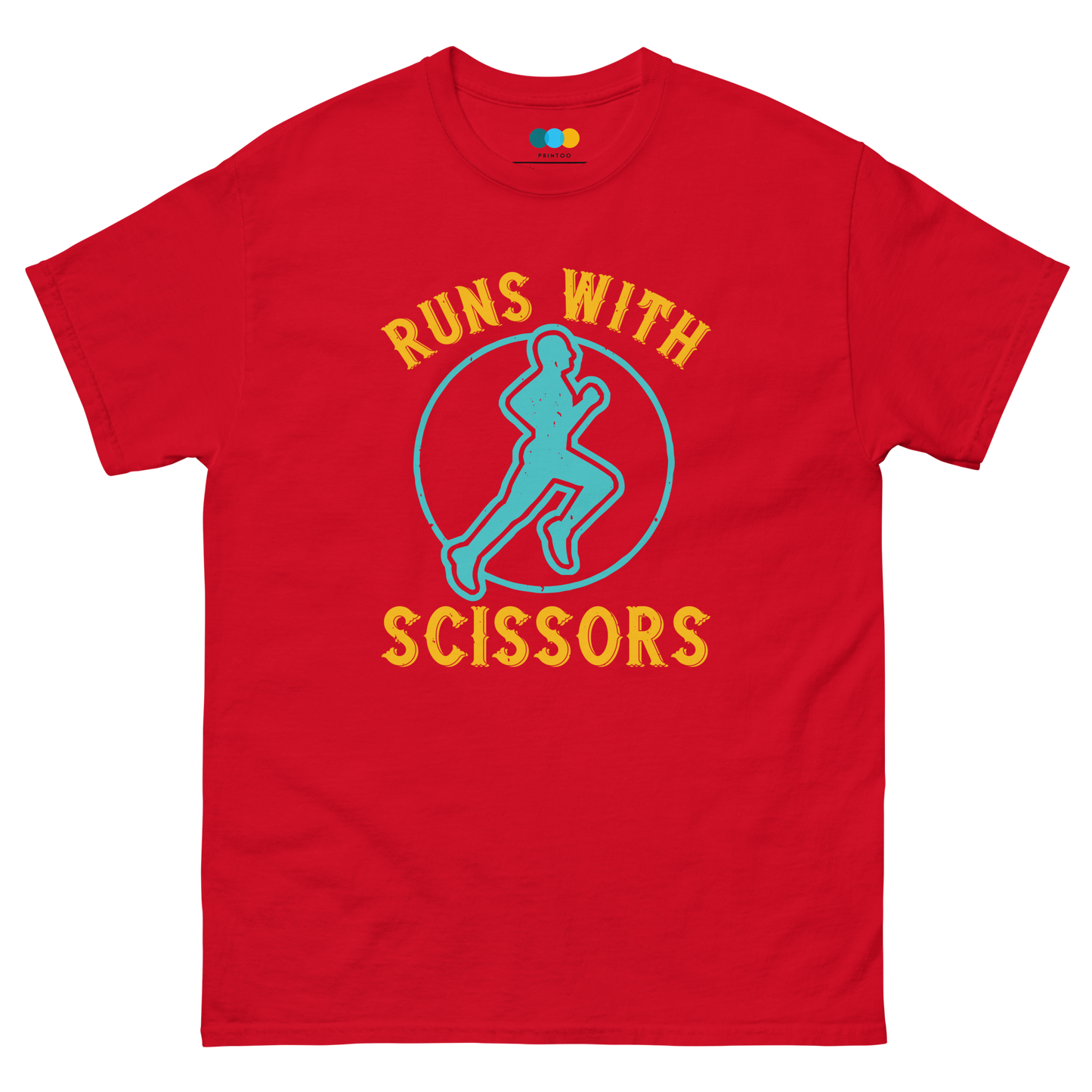 RUNS /w SCISSORS unisex running t-shirt