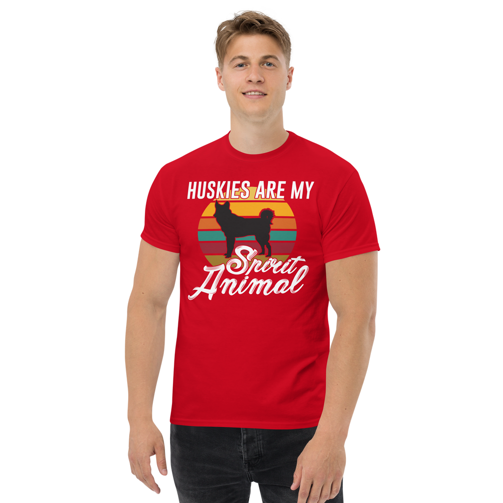 HUSKIES ARE MY SPIRIT ANIMAL unisex t-shirt