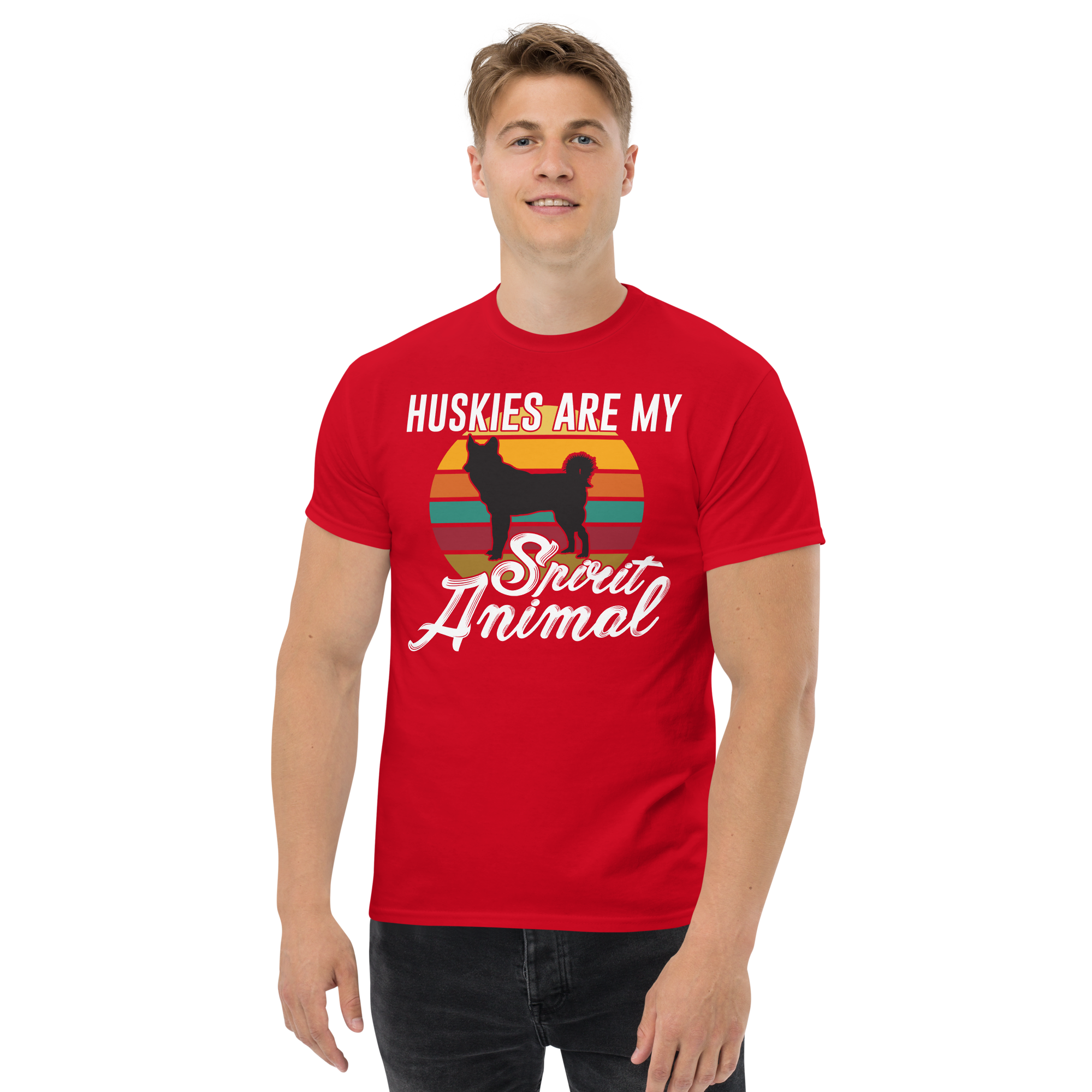 HUSKIES ARE MY SPIRIT ANIMAL unisex t-shirt