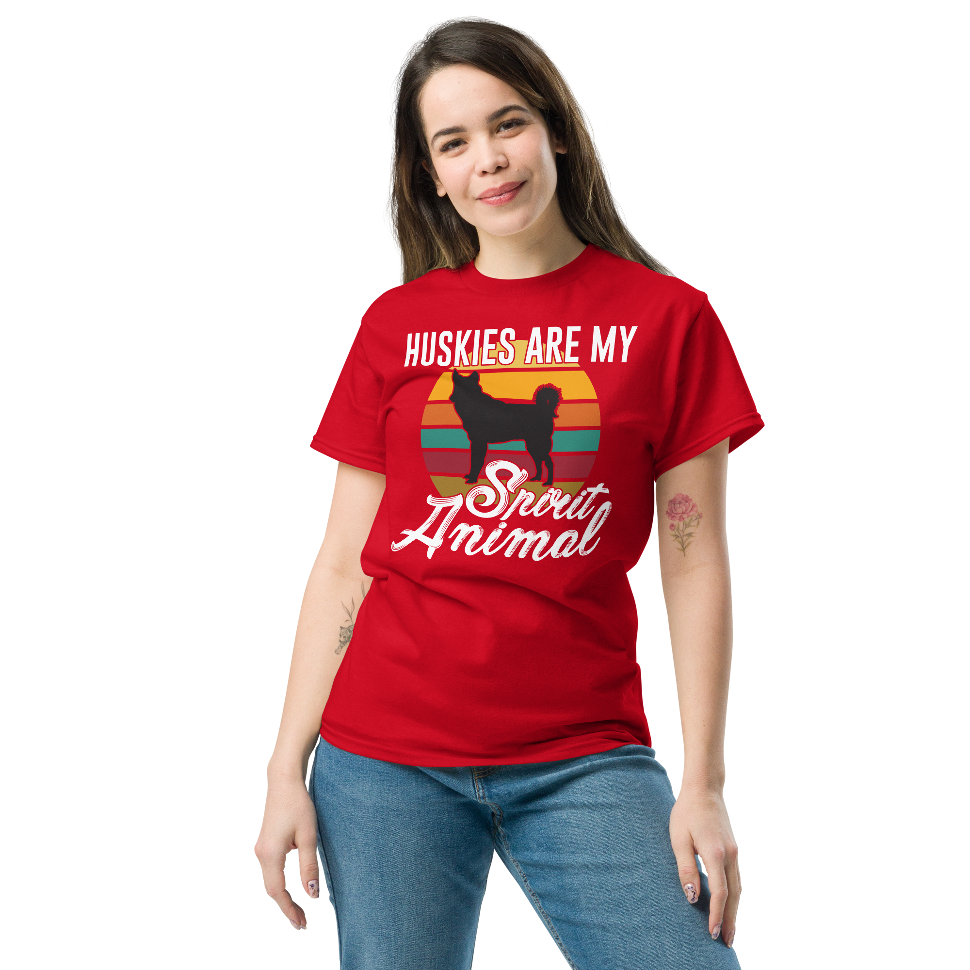 HUSKIES ARE MY SPIRIT ANIMAL unisex t-shirt