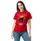 BETTER WITH DOGS unisex t-shirt - Printoo Shop - - dog, Streetwear look, t-shirt, unisex, Unisex Classic Tee | Gildan 5000