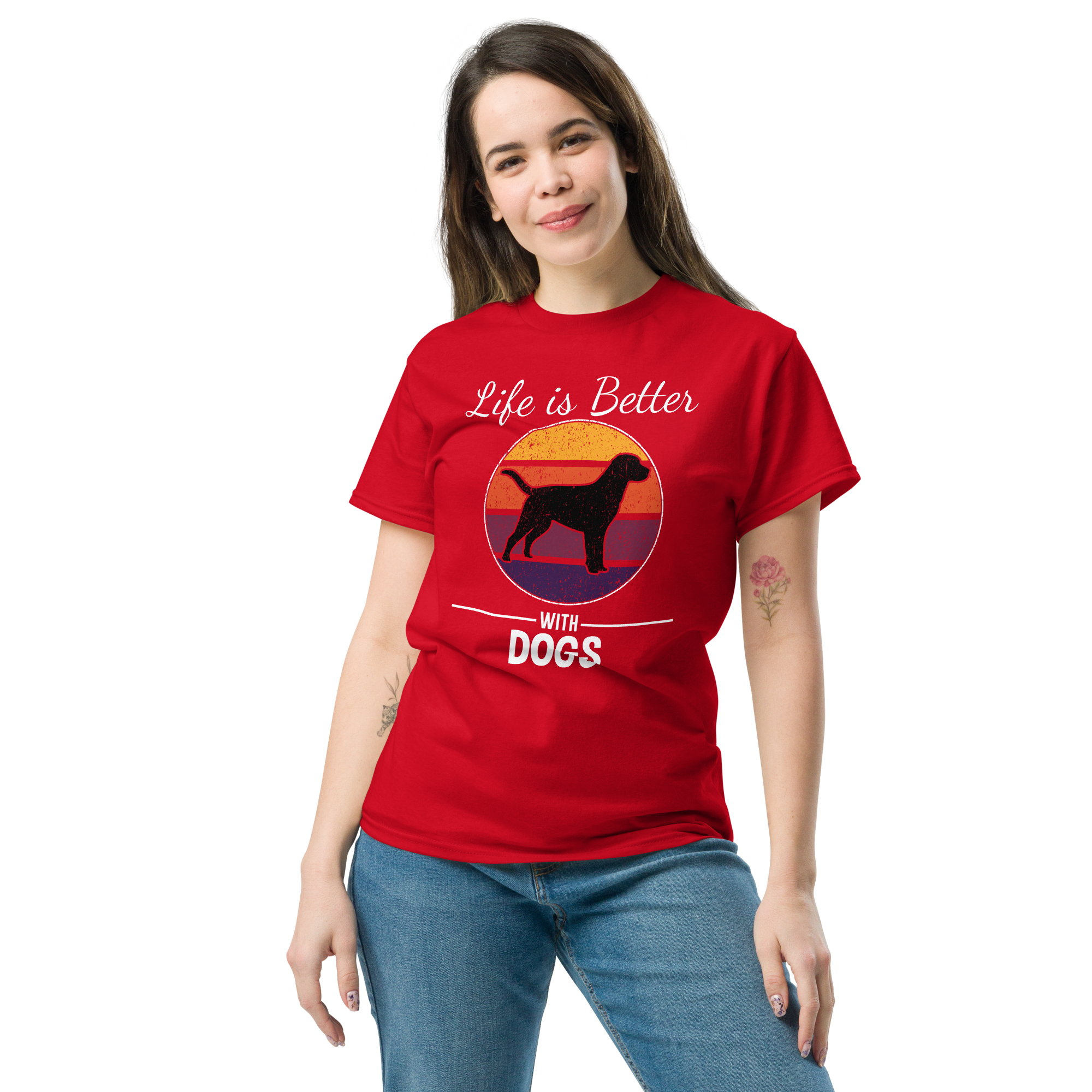 BETTER WITH DOGS unisex t-shirt