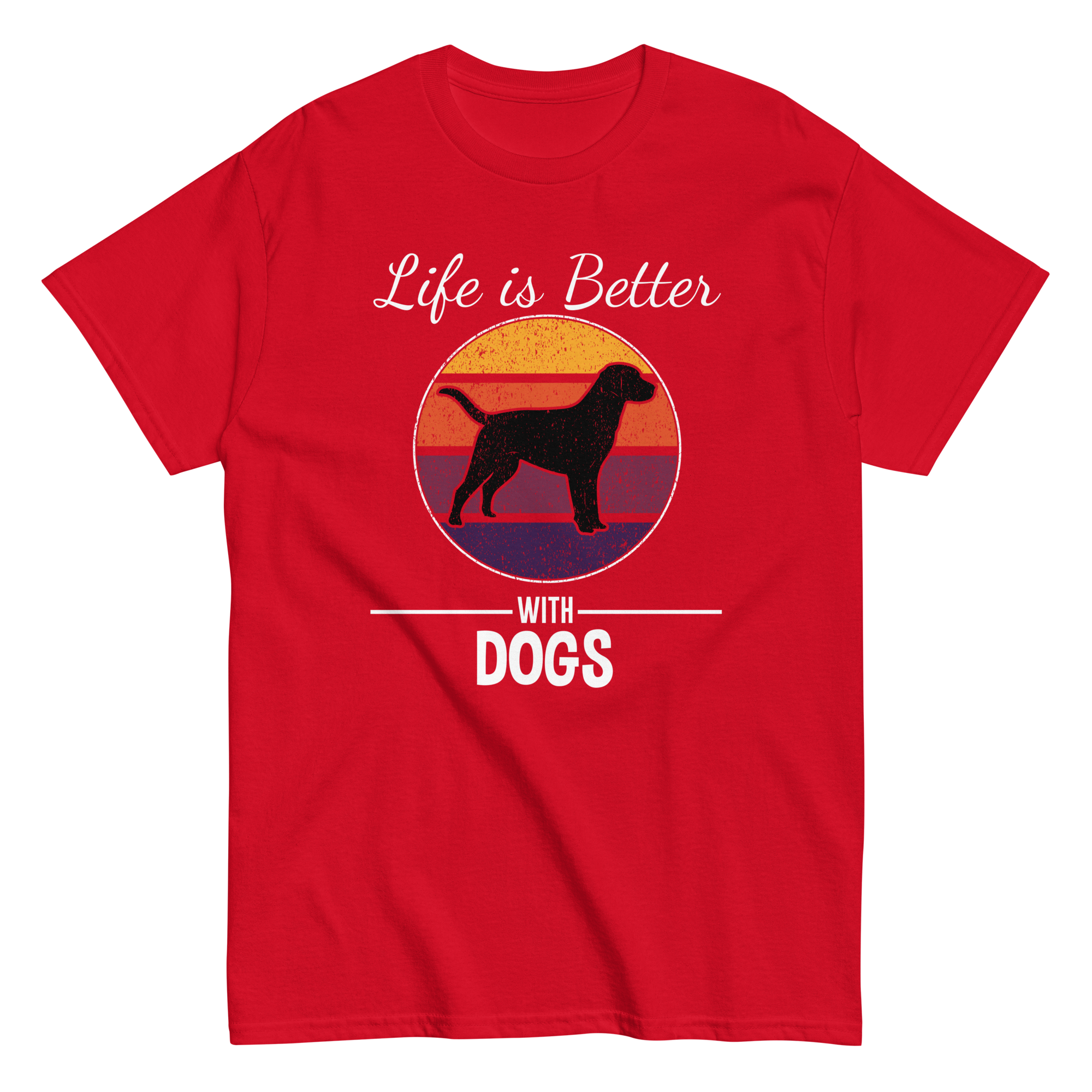 BETTER WITH DOGS unisex t-shirt