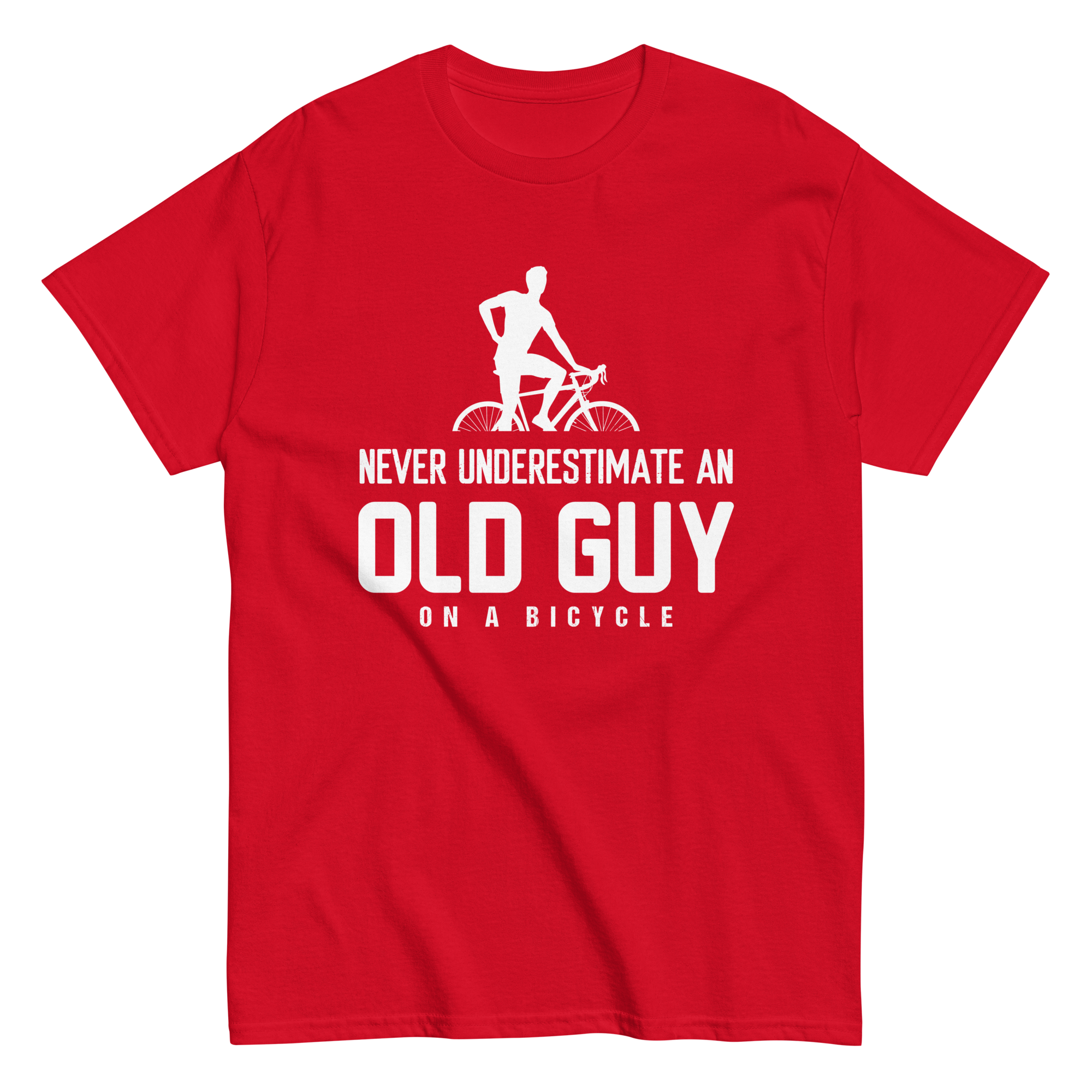 OLD GUY ON A BICYCLE unisex t-shirt