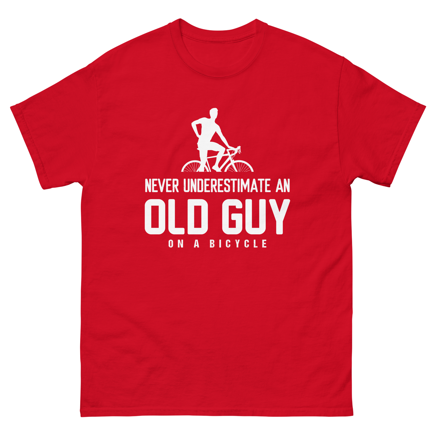 OLD GUY ON A BICYCLE unisex t-shirt