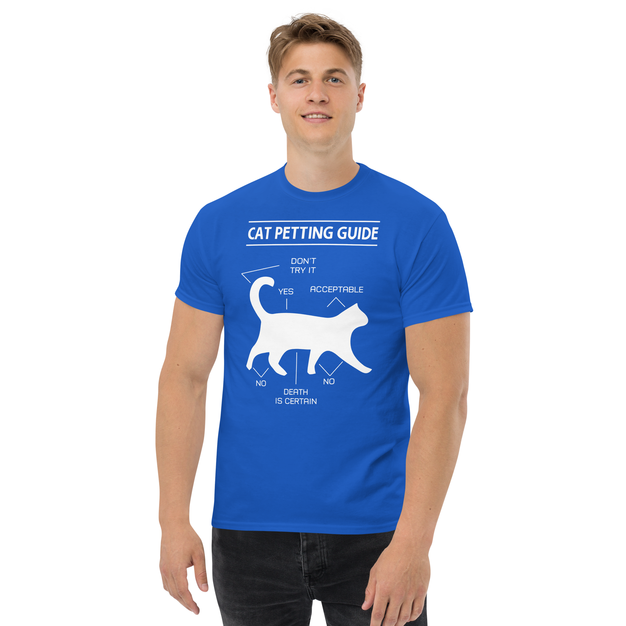 CAT PETTING GUIDE unisex t-shirt