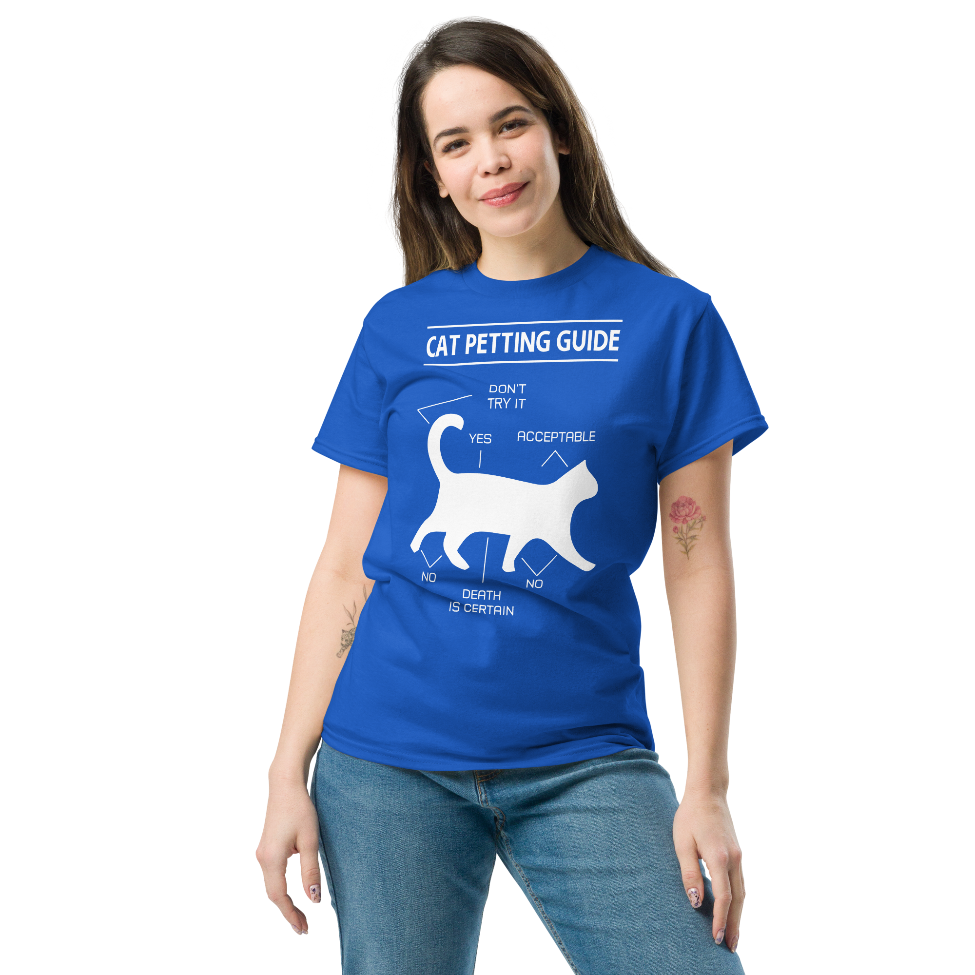 CAT PETTING GUIDE unisex t-shirt