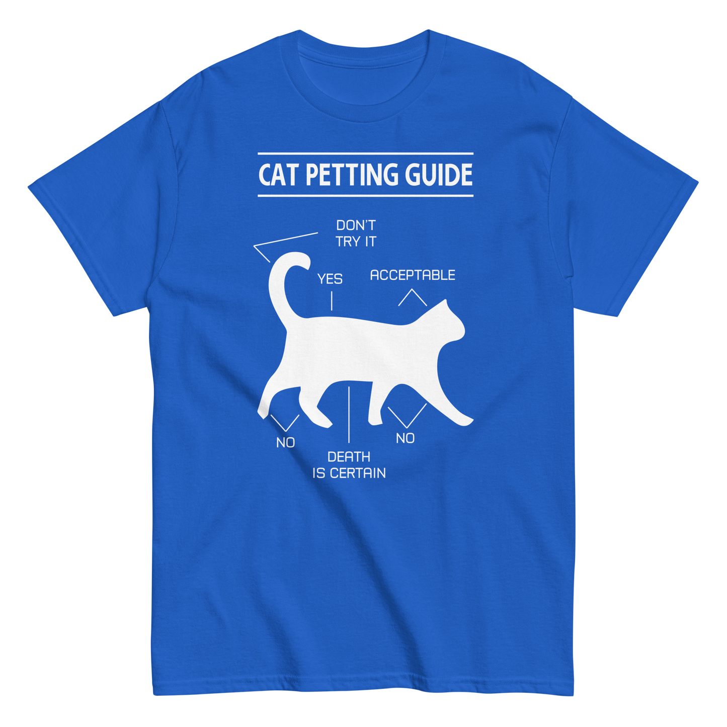 CAT PETTING GUIDE Cat series unisex cotton t-shirt