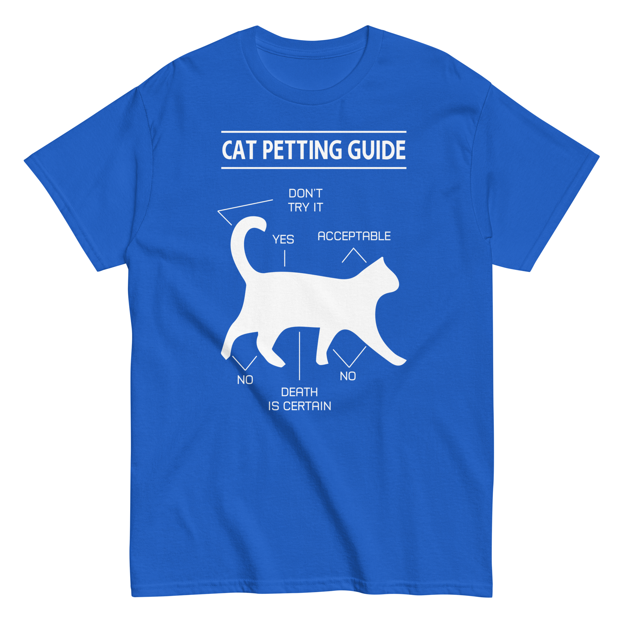 CAT PETTING GUIDE unisex t-shirt