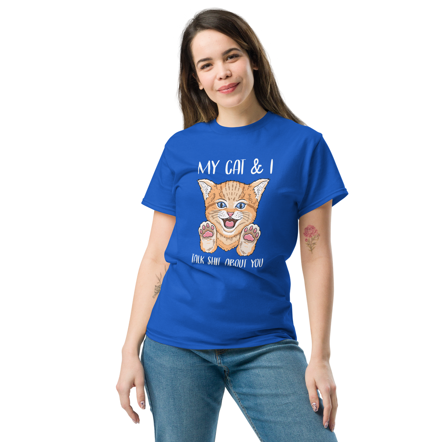 MY CAT & I Cat series unisex cotton t-shirt