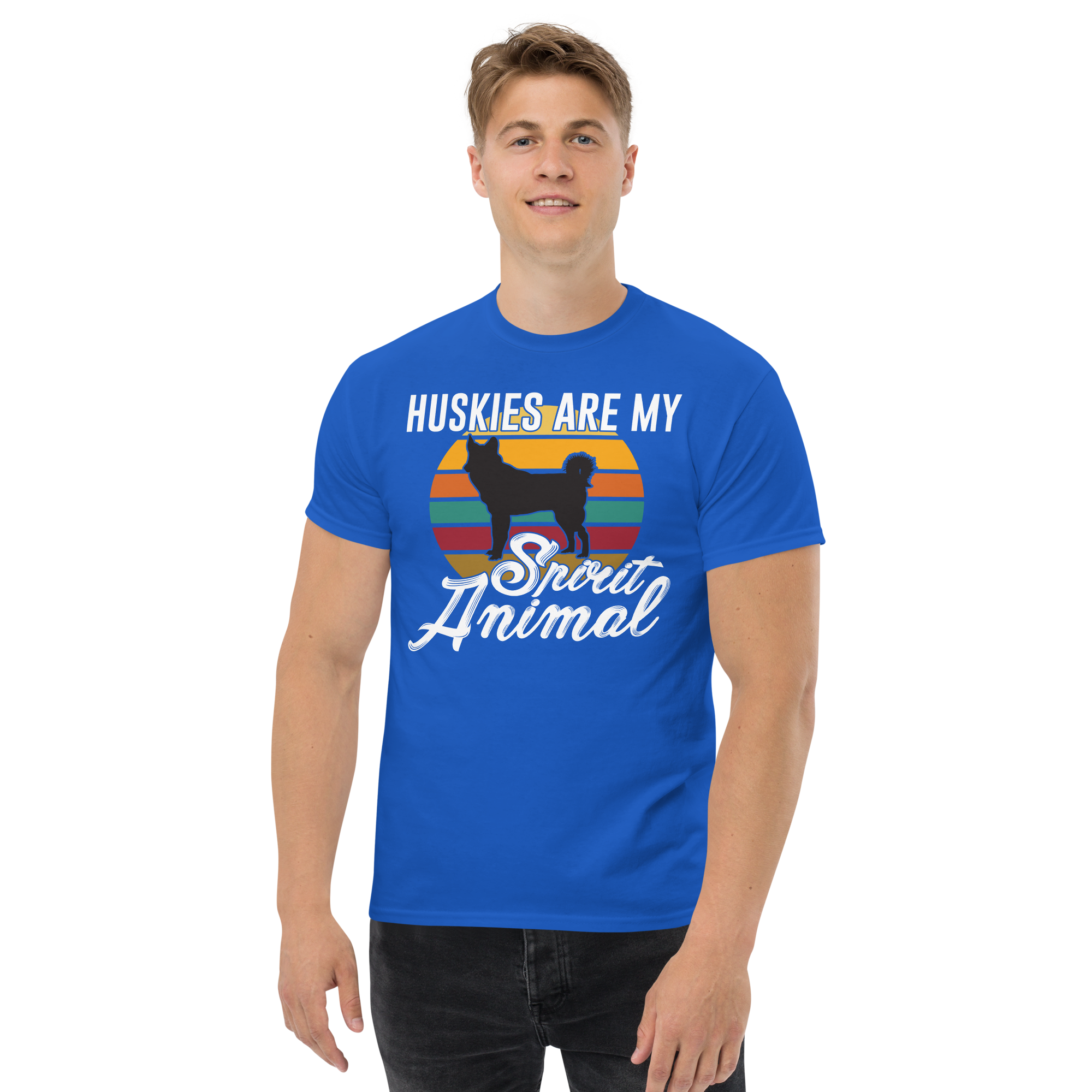 HUSKIES ARE MY SPIRIT ANIMAL unisex t-shirt