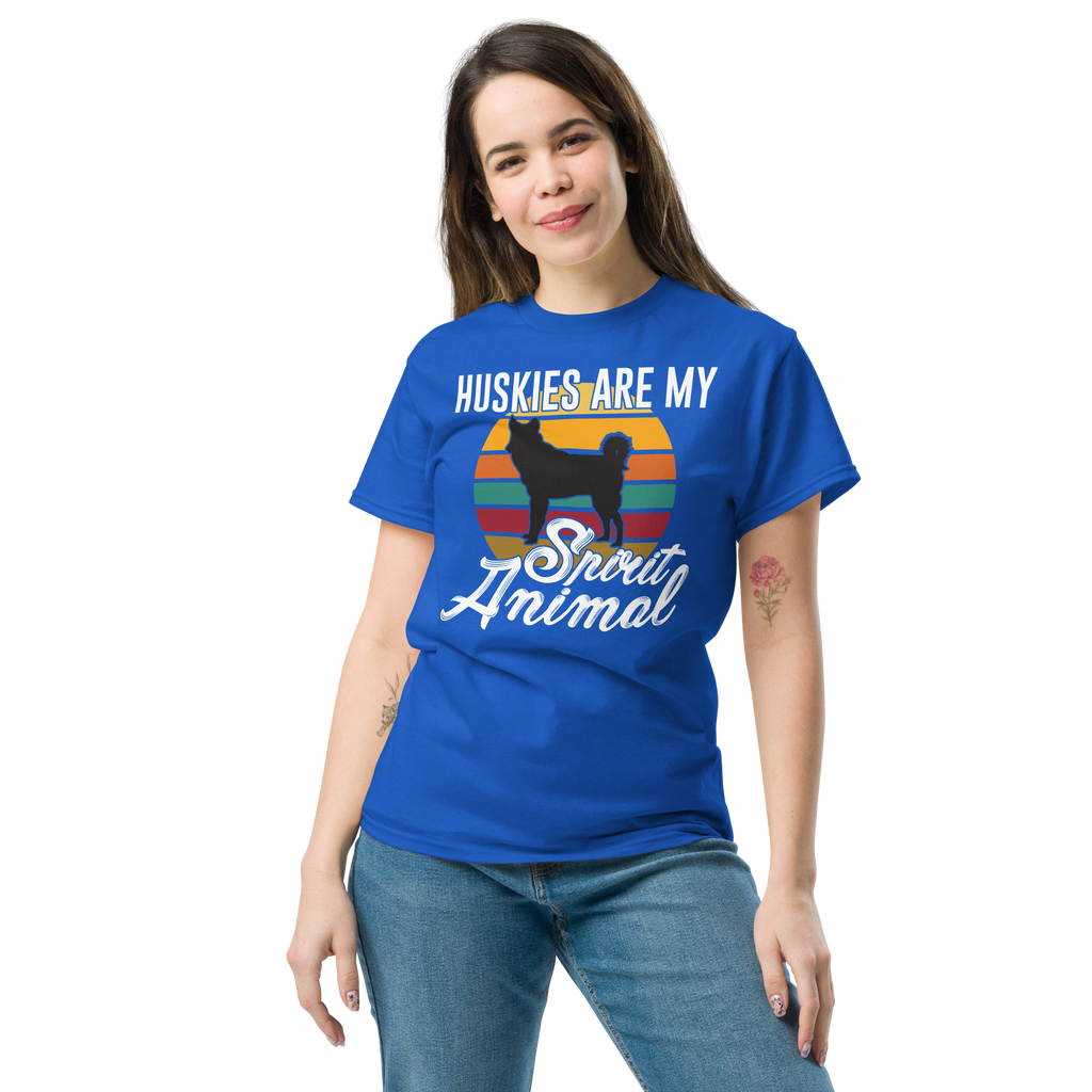 HUSKIES ARE MY SPIRIT ANIMAL unisex t-shirt