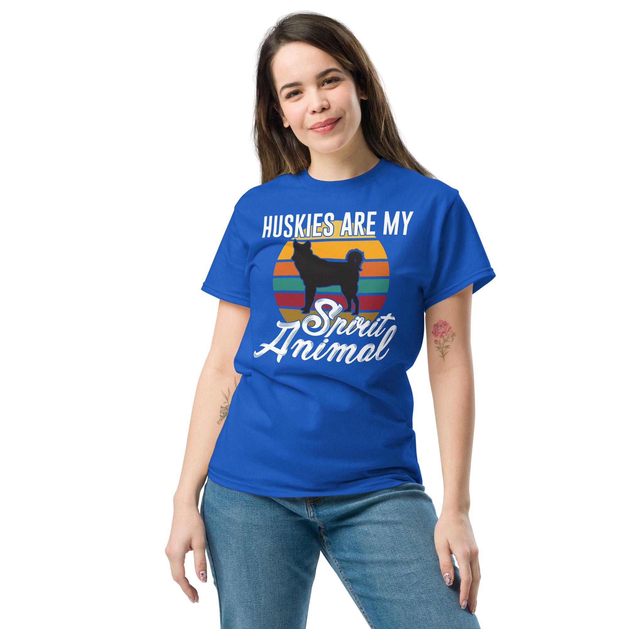 HUSKIES ARE MY SPIRIT ANIMAL unisex t-shirt
