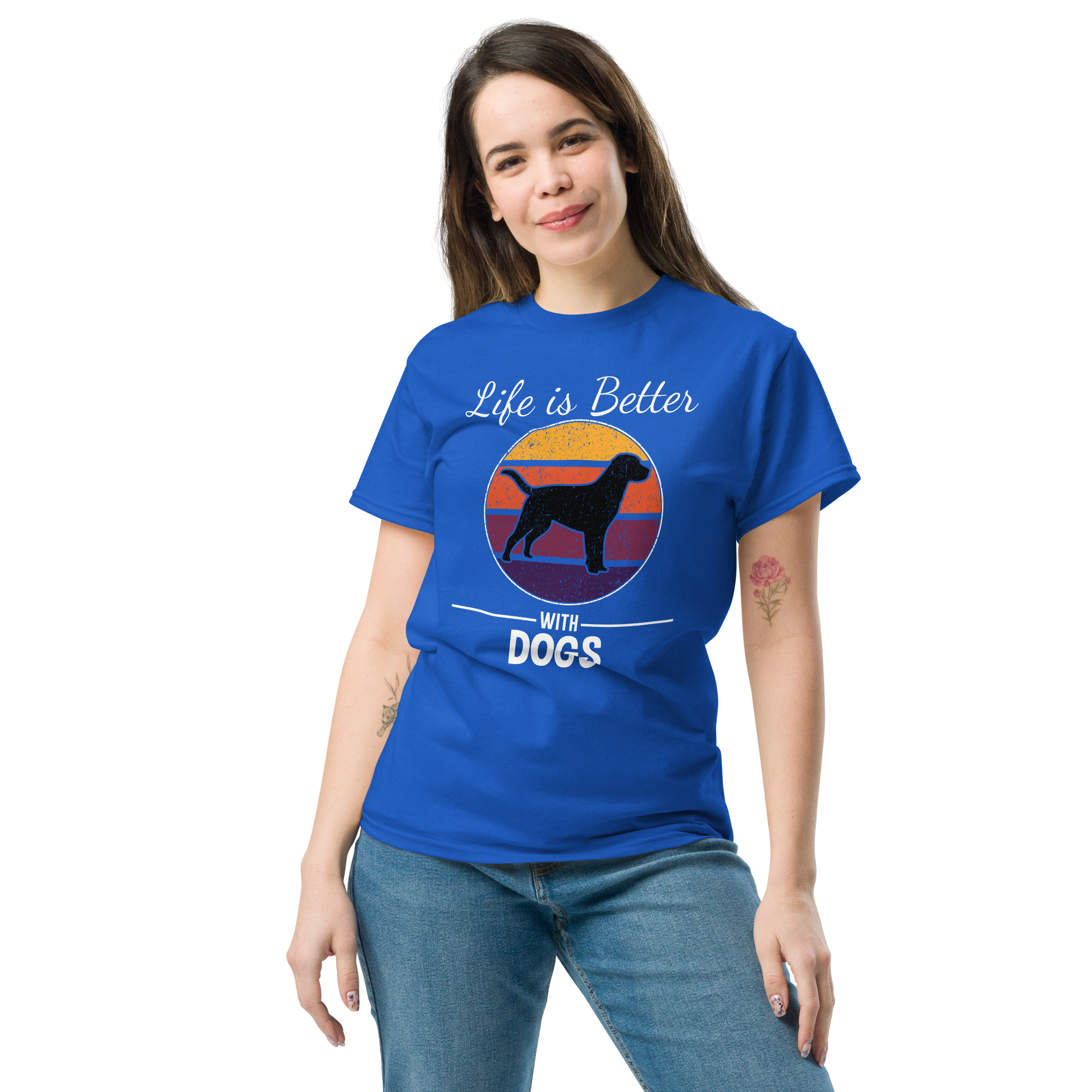 BETTER WITH DOGS unisex t-shirt