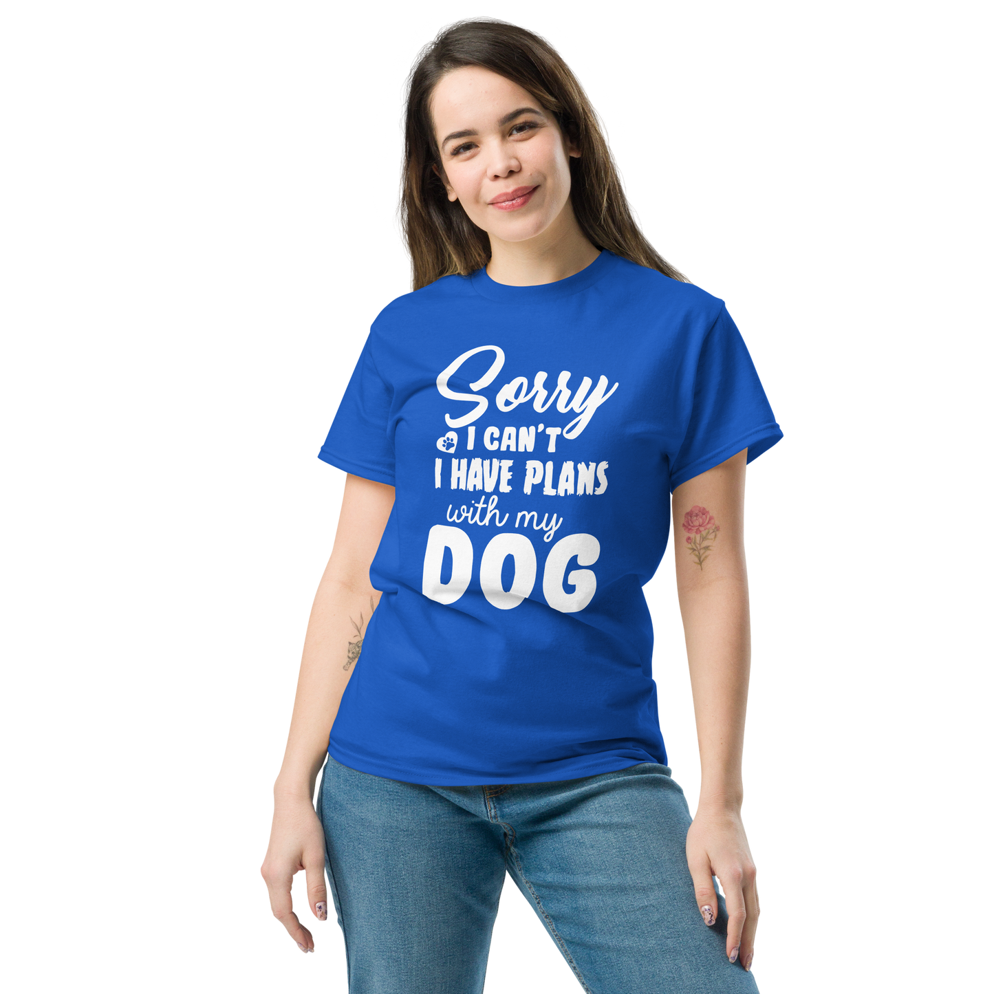 WITH MY DOG unisex dog series t-shirt