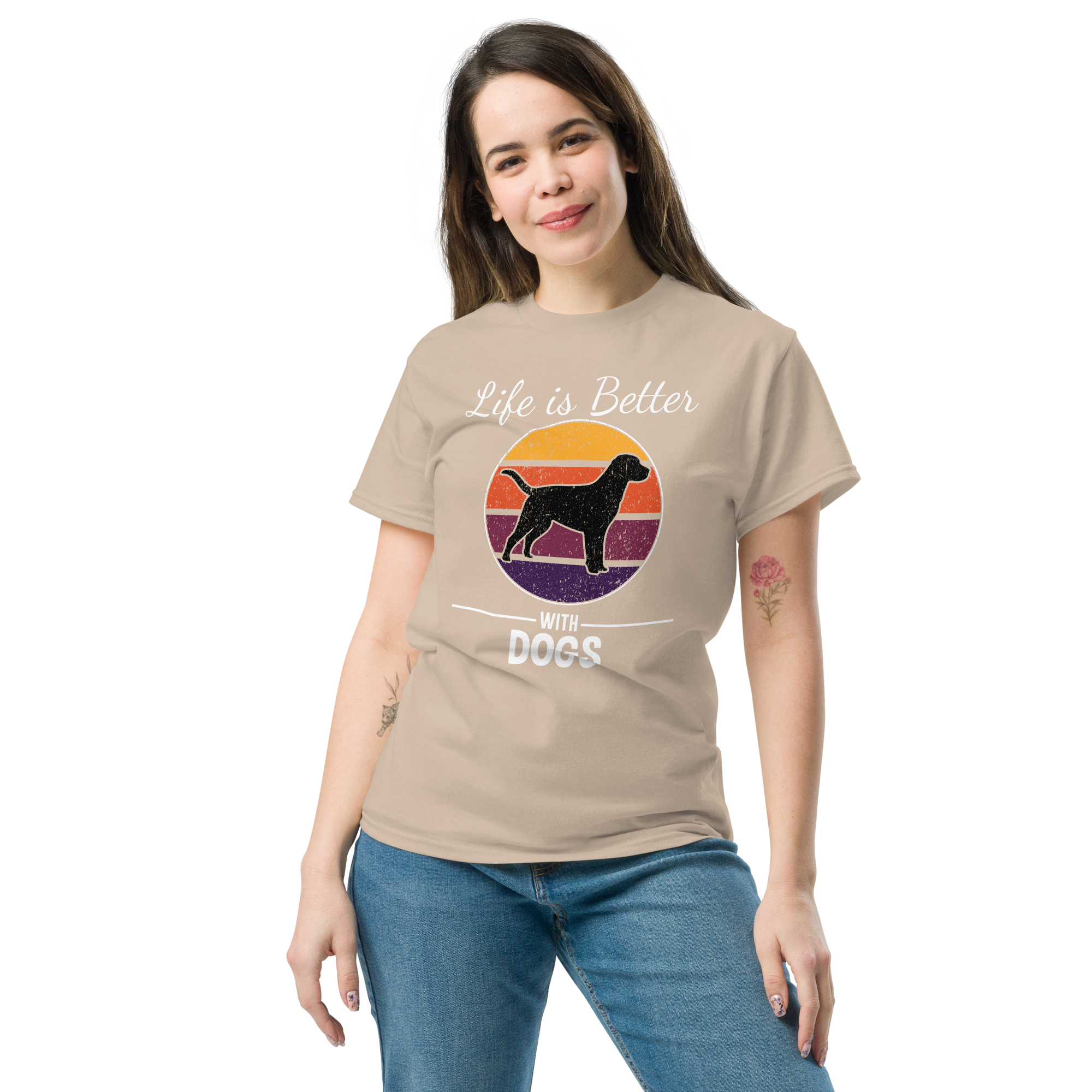 BETTER WITH DOGS unisex t-shirt