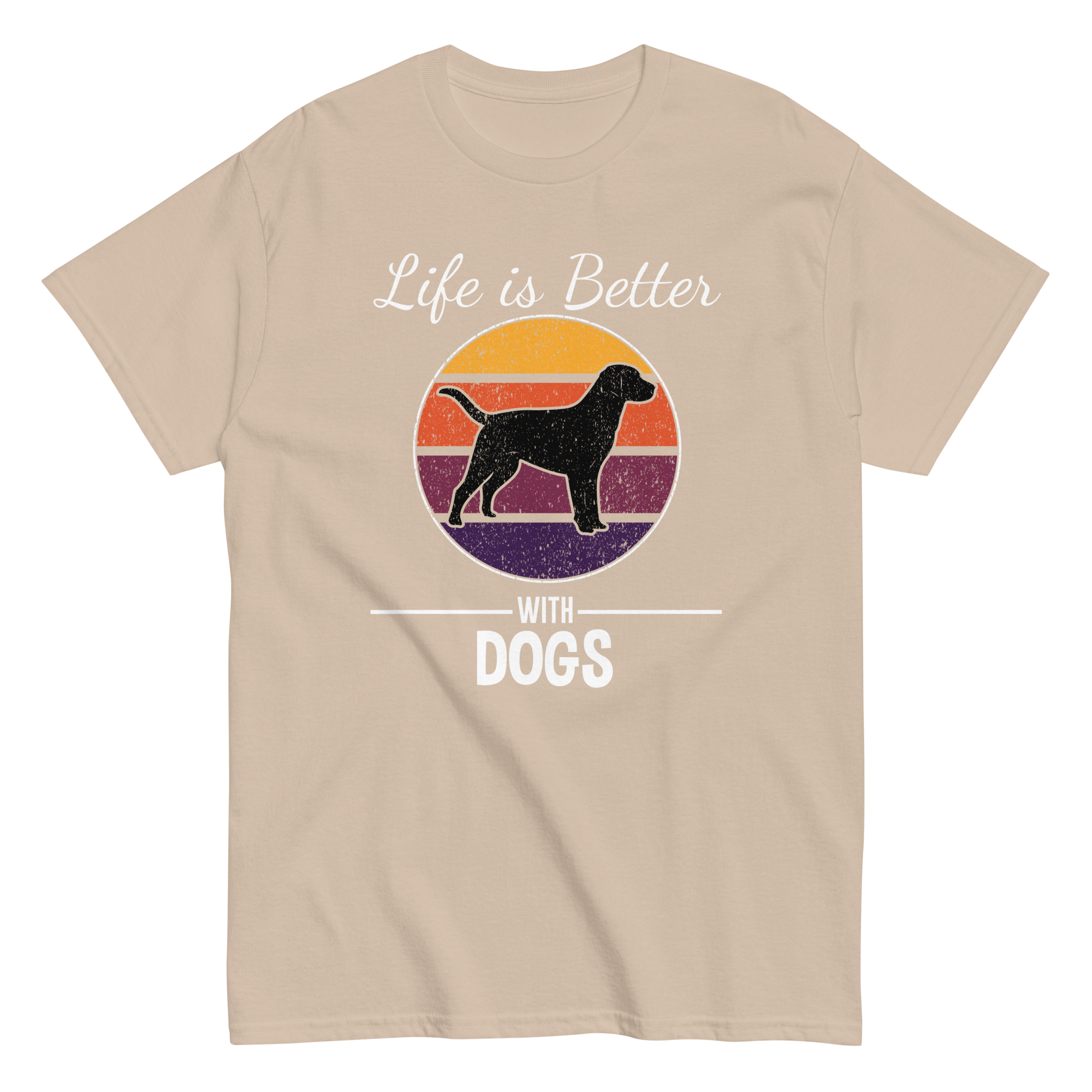 BETTER WITH DOGS unisex t-shirt