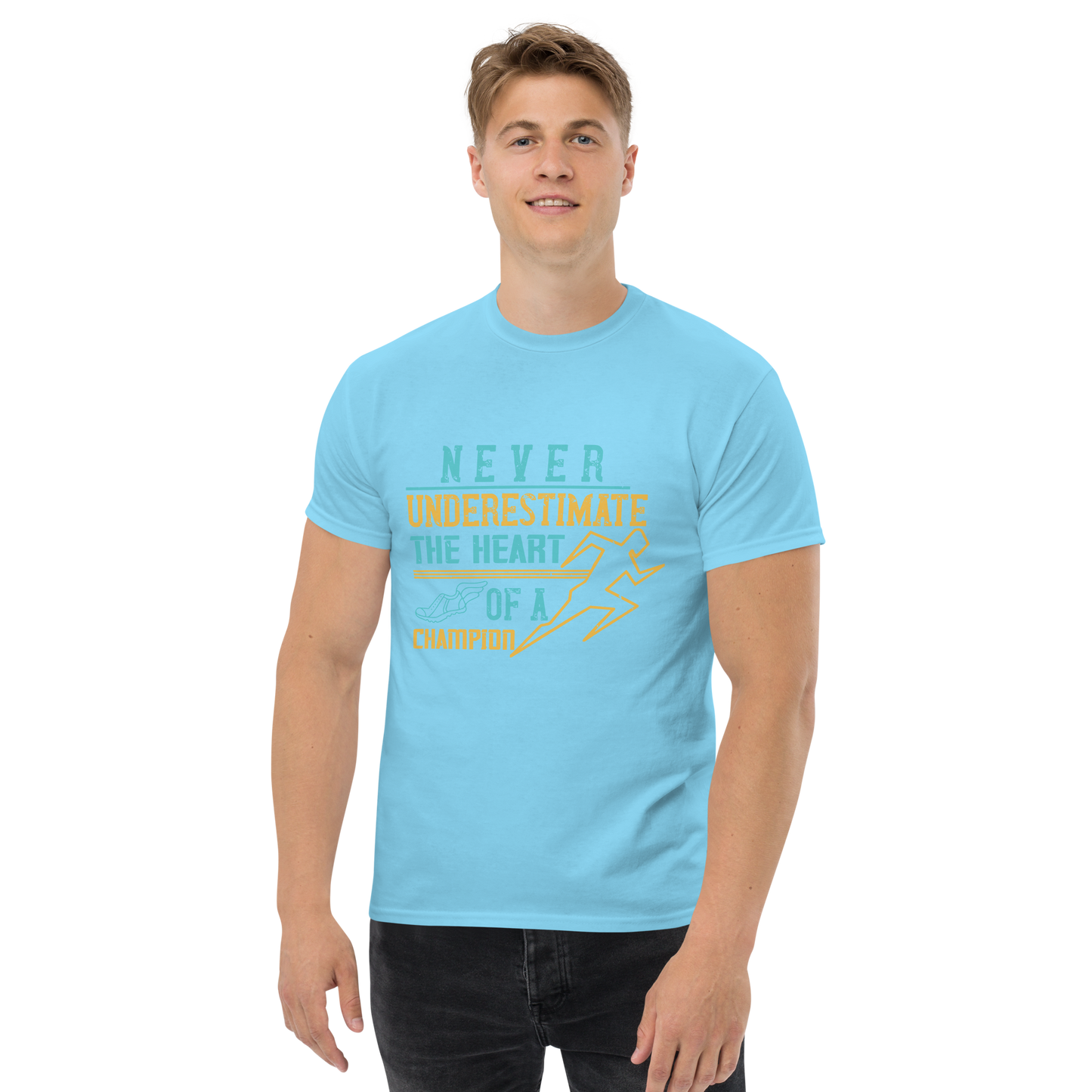 HEART OF A CHAMPION unisex running t-shirt