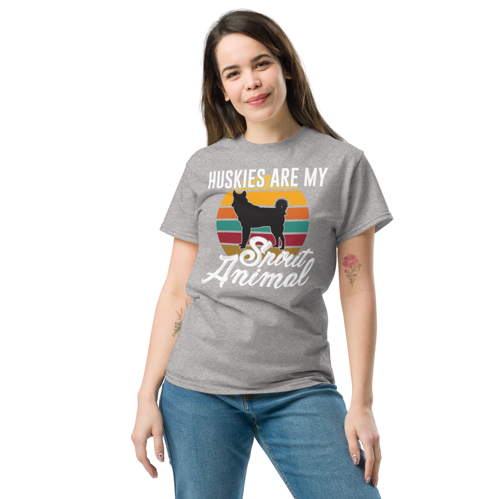 HUSKIES ARE MY SPIRIT ANIMAL unisex t-shirt