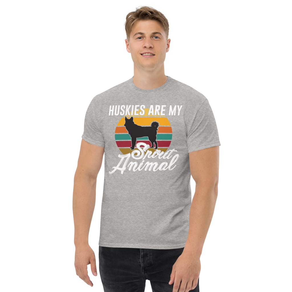 HUSKIES ARE MY SPIRIT ANIMAL unisex t-shirt