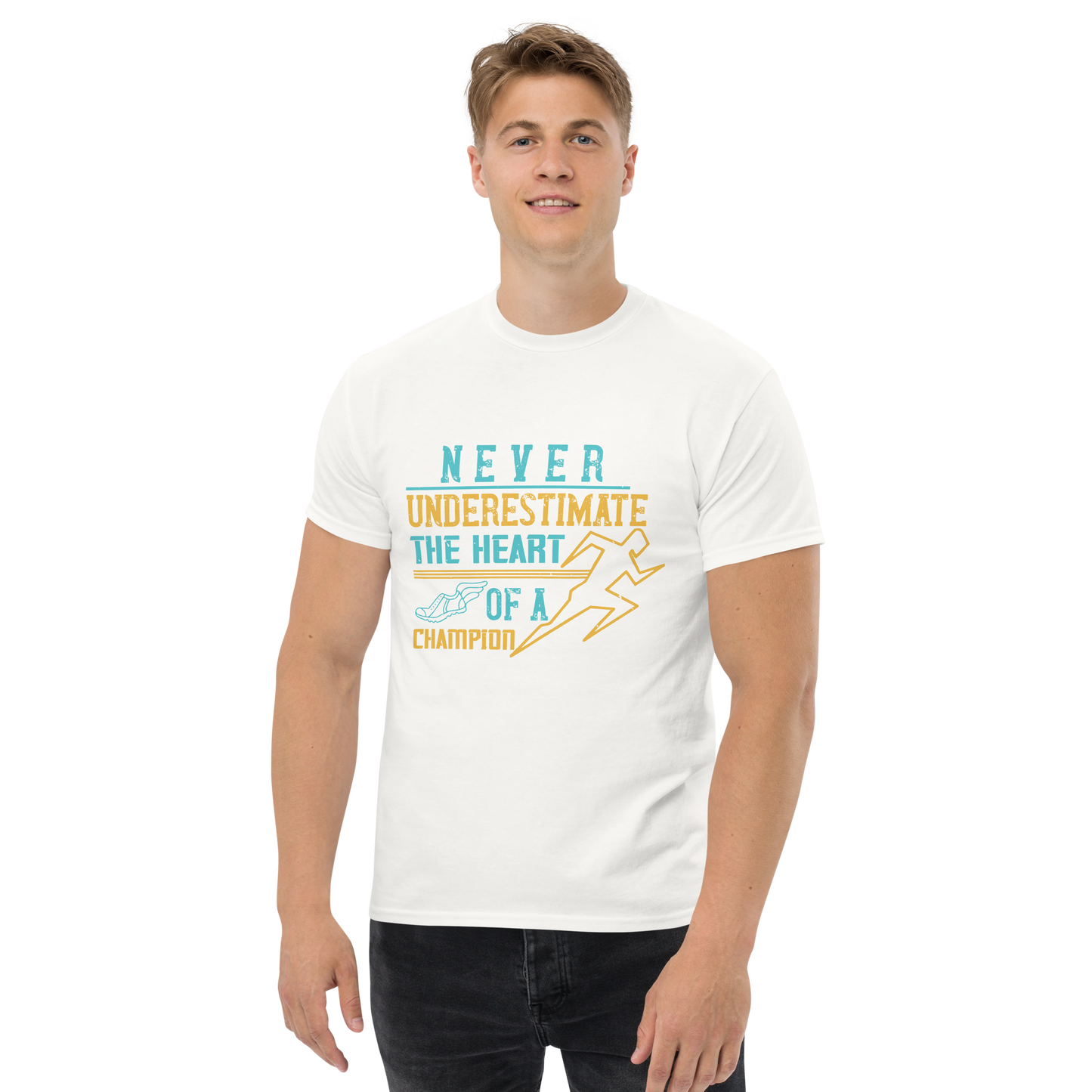 HEART OF A CHAMPION unisex running t-shirt