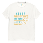 HEART OF A CHAMPION unisex t-shirt - Printoo Shop - - running, t-shirt, unisex, Unisex Classic Tee | Gildan 5000