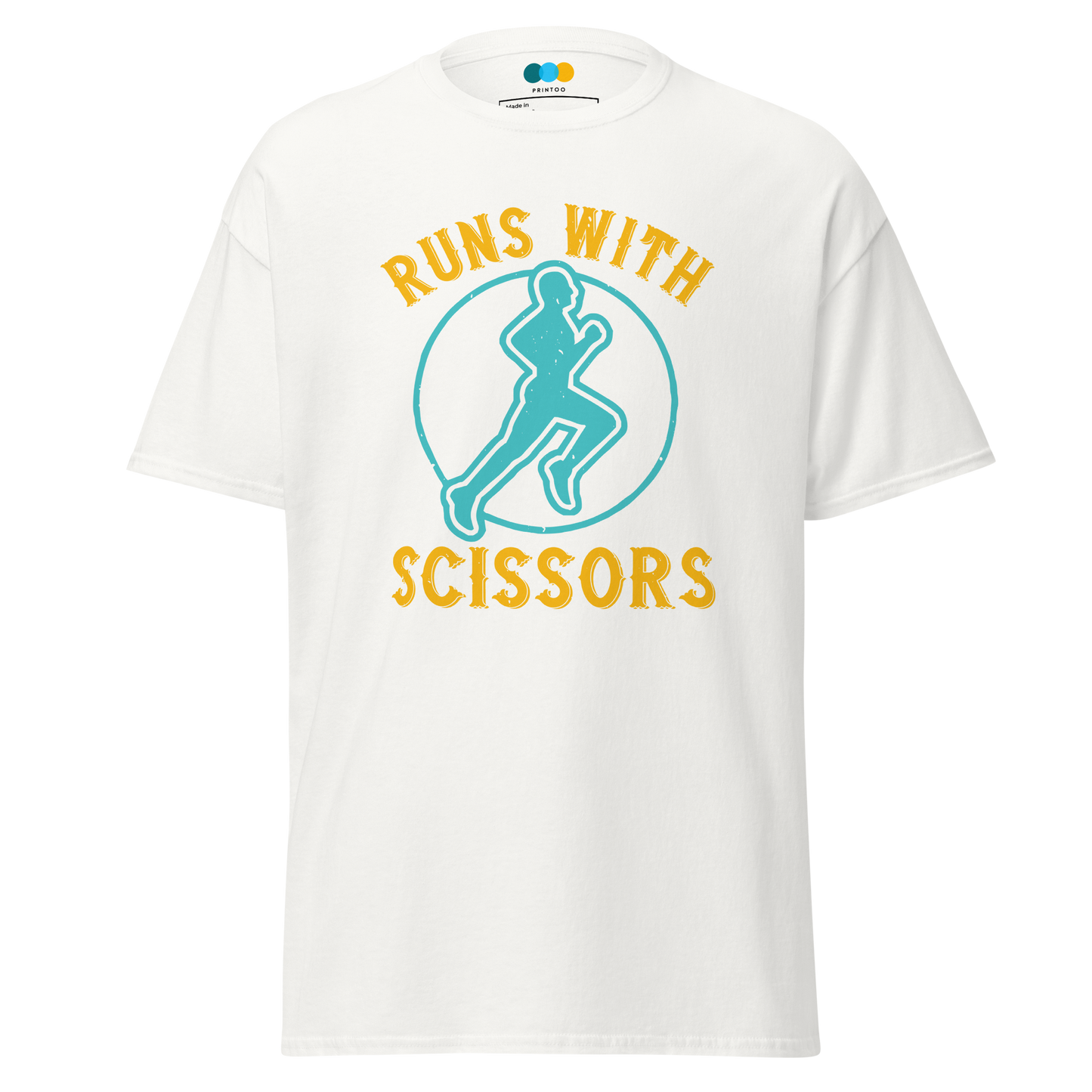 RUNS /w SCISSORS unisex running t-shirt