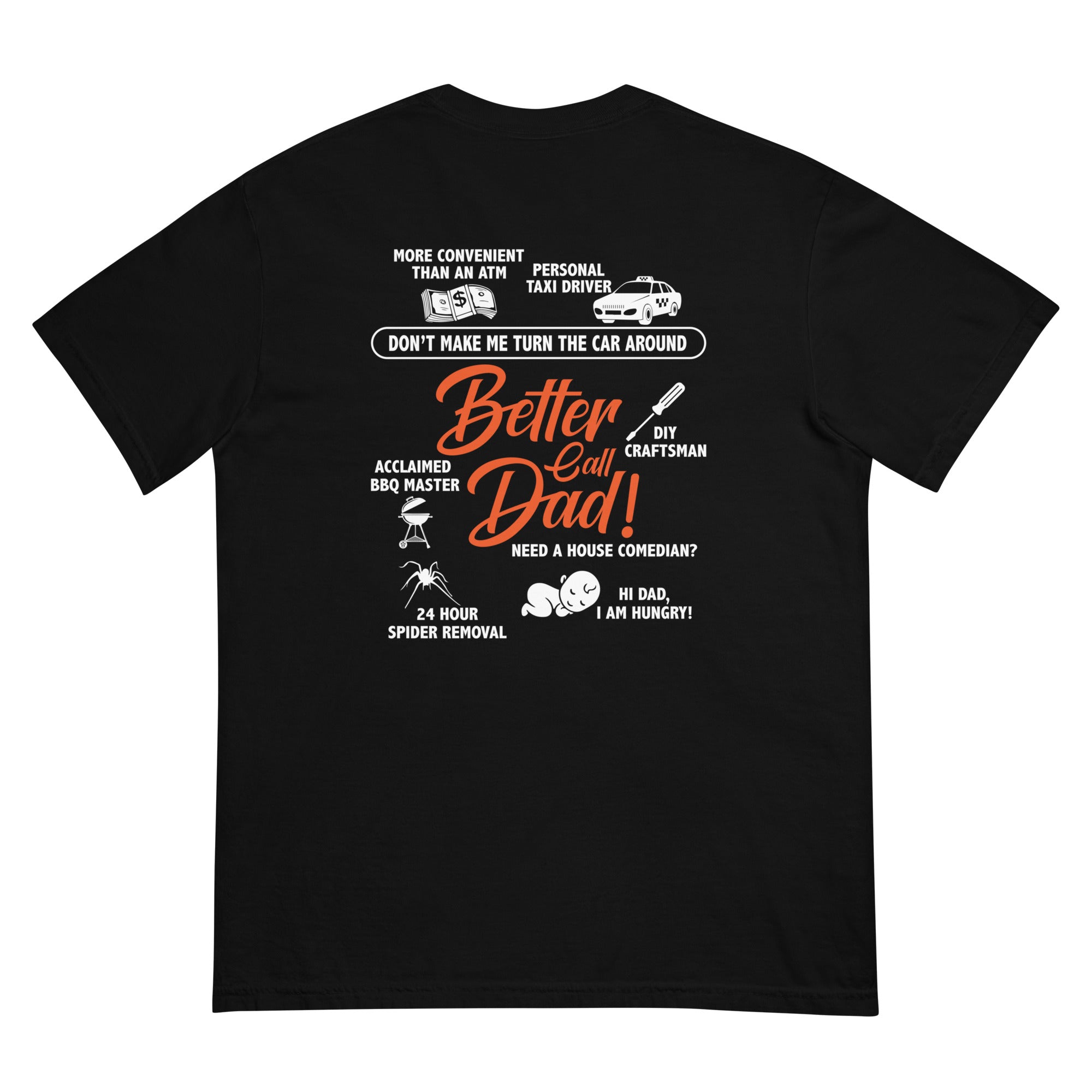 Camiseta unisex de peso pesado teñida en prenda DAD LIFE DELUXE