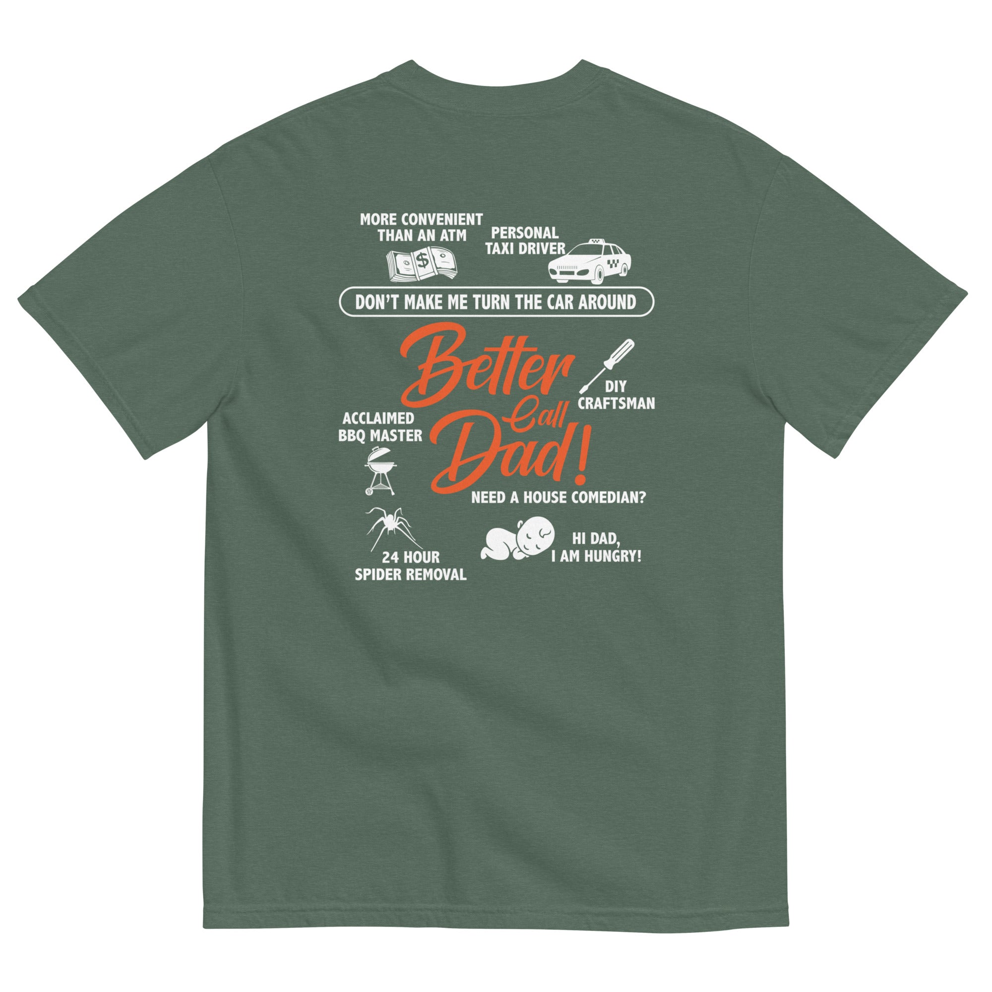 Camiseta unisex de peso pesado teñida en prenda DAD LIFE DELUXE
