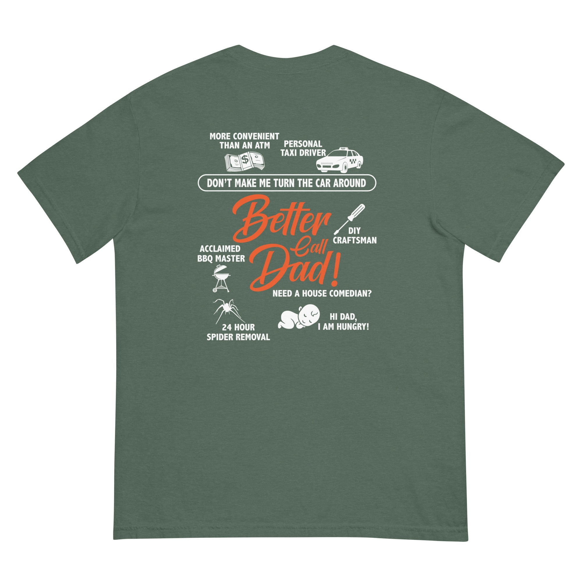 Camiseta unisex de peso pesado teñida en prenda DAD LIFE DELUXE